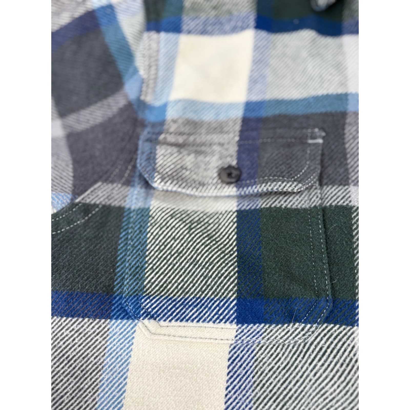 Orvis Classic Collection Flannel Shirt Plaid Heavyweight Medium Green Mens - Thumbnail 6