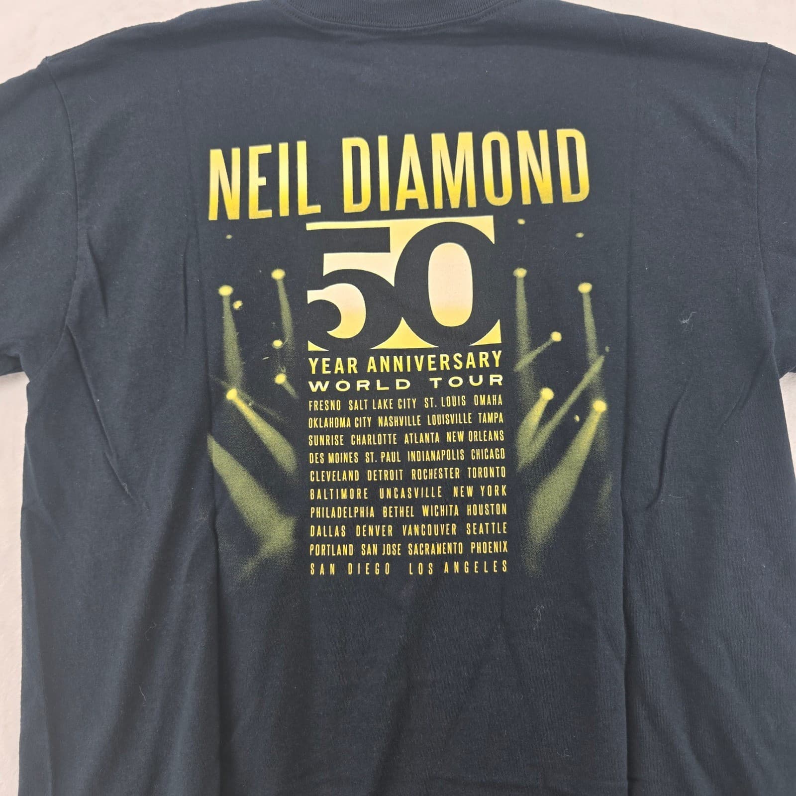 Neil Diamond T Shirt Mens L 50th Anniversary World Tour Black So Good Unisex - Thumbnail 5
