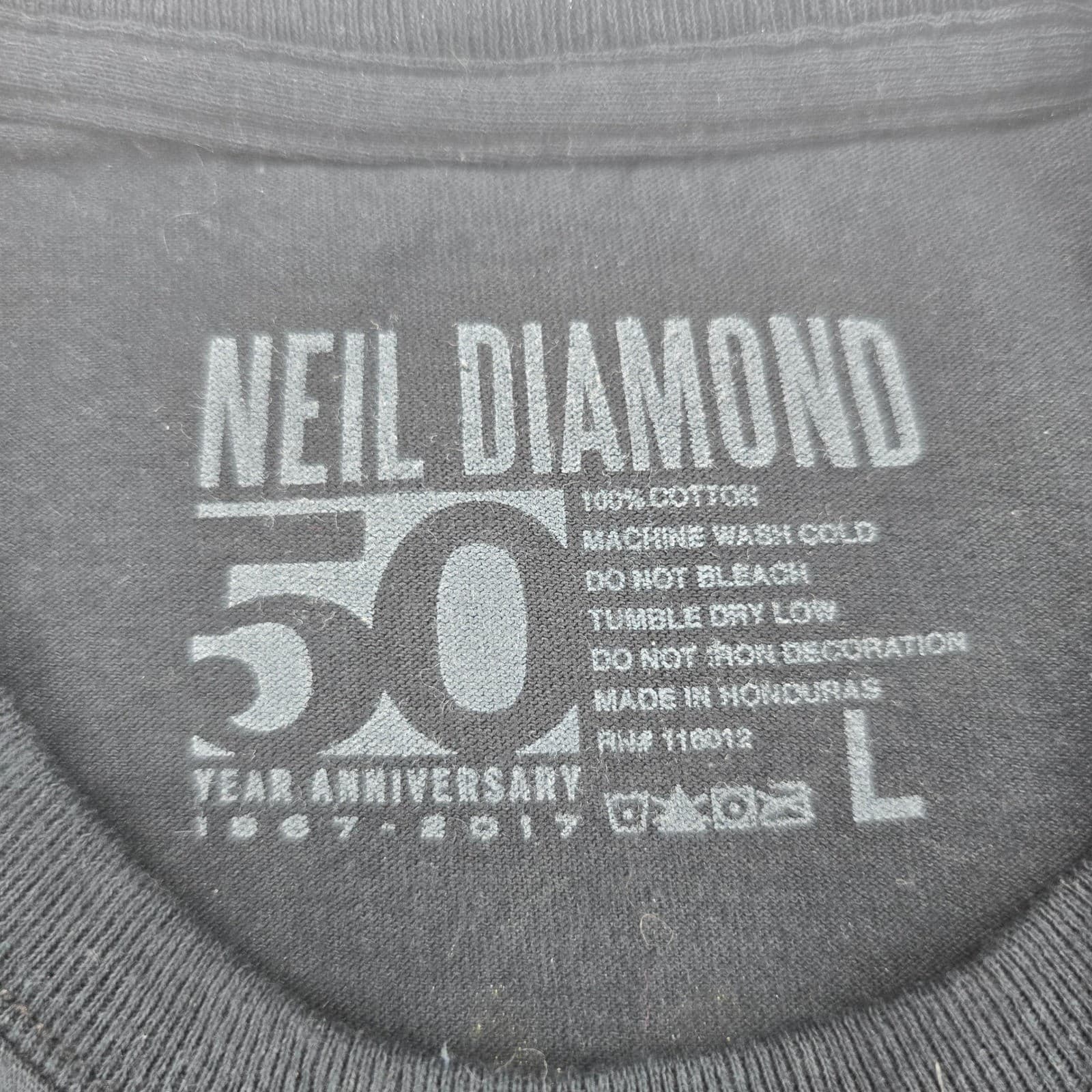 Neil Diamond T Shirt Mens L 50th Anniversary World Tour Black So Good Unisex - Thumbnail 2