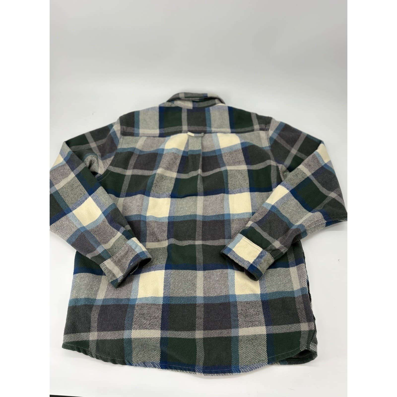 Orvis Classic Collection Flannel Shirt Plaid Heavyweight Medium Green Mens - Thumbnail 10