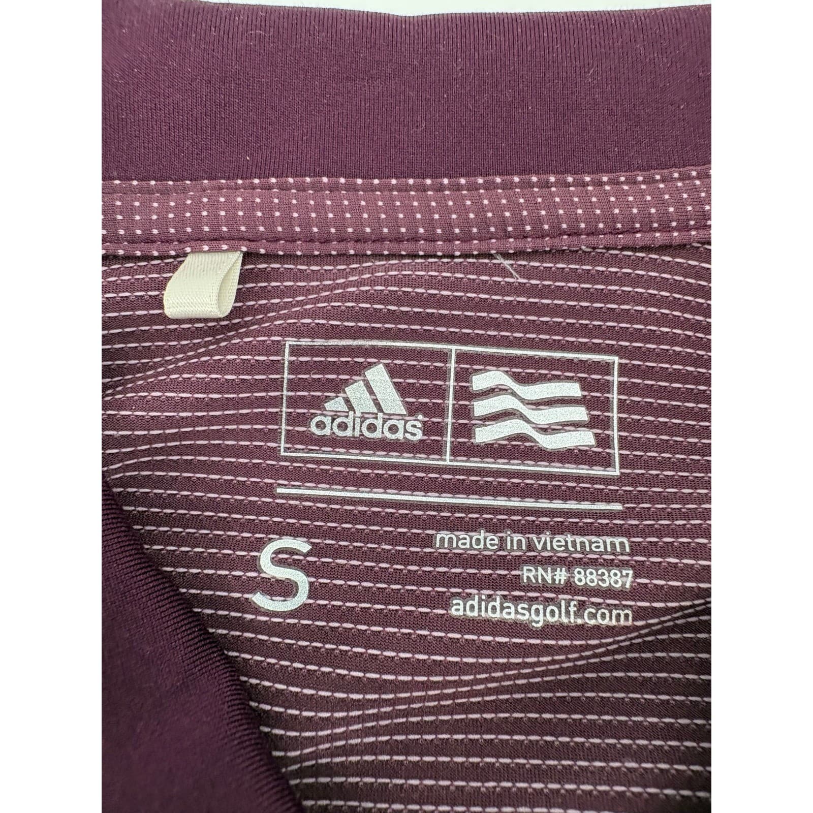 Adidas Golf Pullover 1/4 Zip Myrtlewood Golf Club Small Maroon Womens - Thumbnail 2
