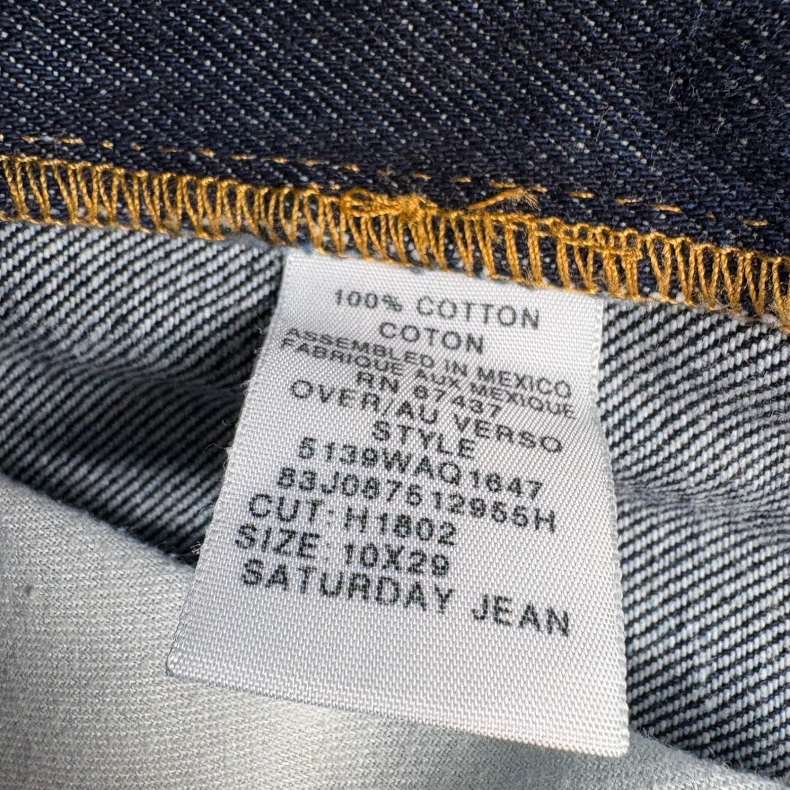Polo Ralph Lauren Jeans Company Mens Saturday Jean Dark Wash Cotton Size 10x29 - Thumbnail 4