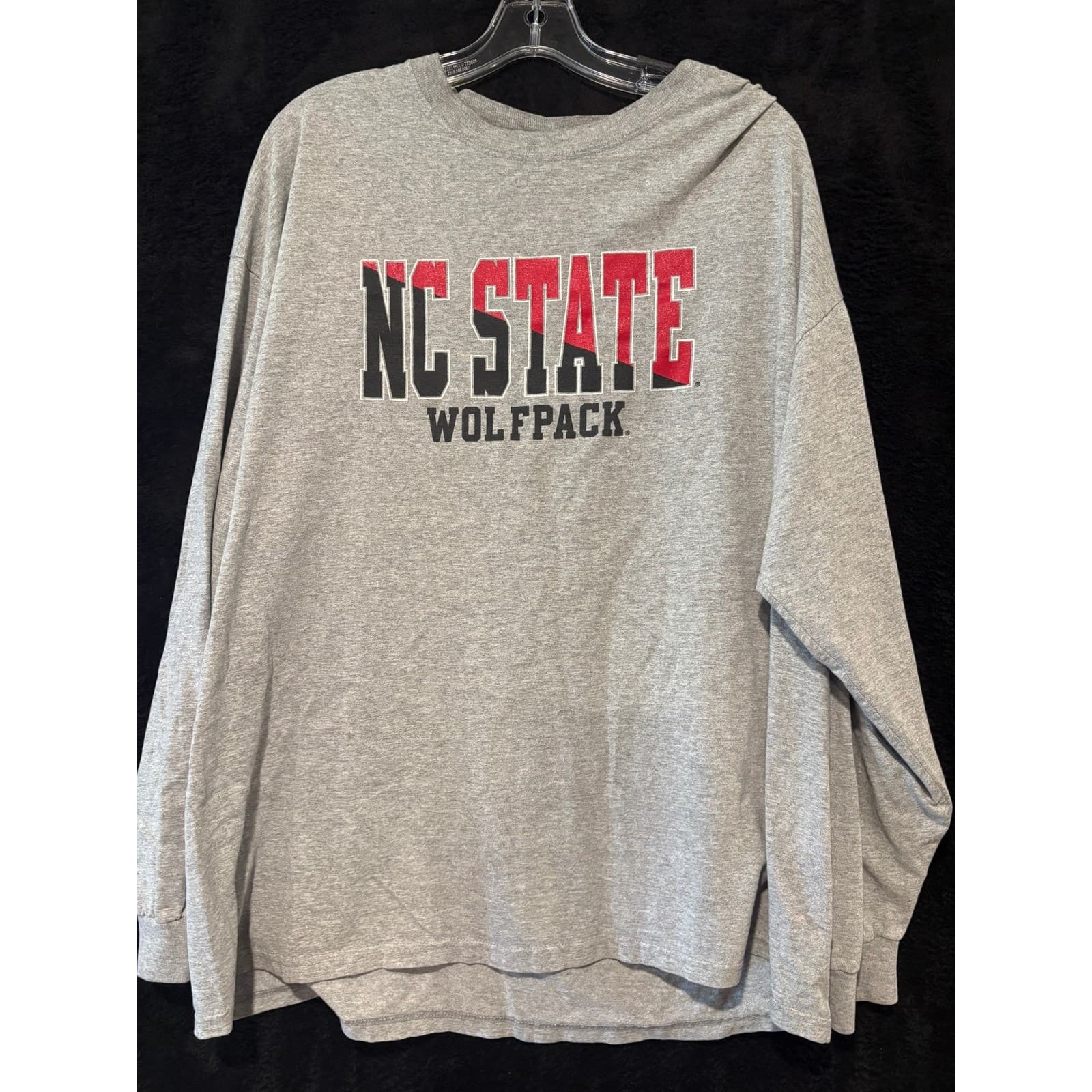 NC State Wolfpack Soffe Long Sleeve Gray T-Shirt 2XL Adult Mens