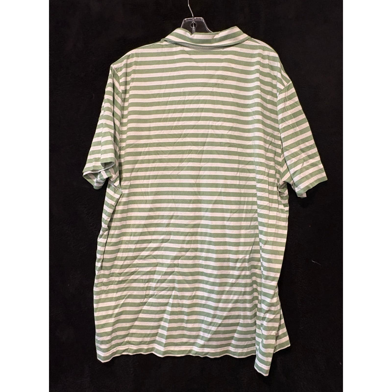 Brooks Brothers Original Fit Men's XXL Polo Shirt Green White Striped - Thumbnail 5