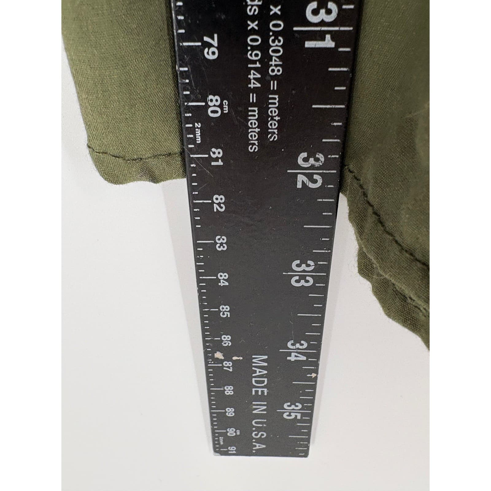 Akdmks Dry Goods Mens 3XL Olive Green Button Up Long Sleeve Shirt Jeanus Level - Thumbnail 2