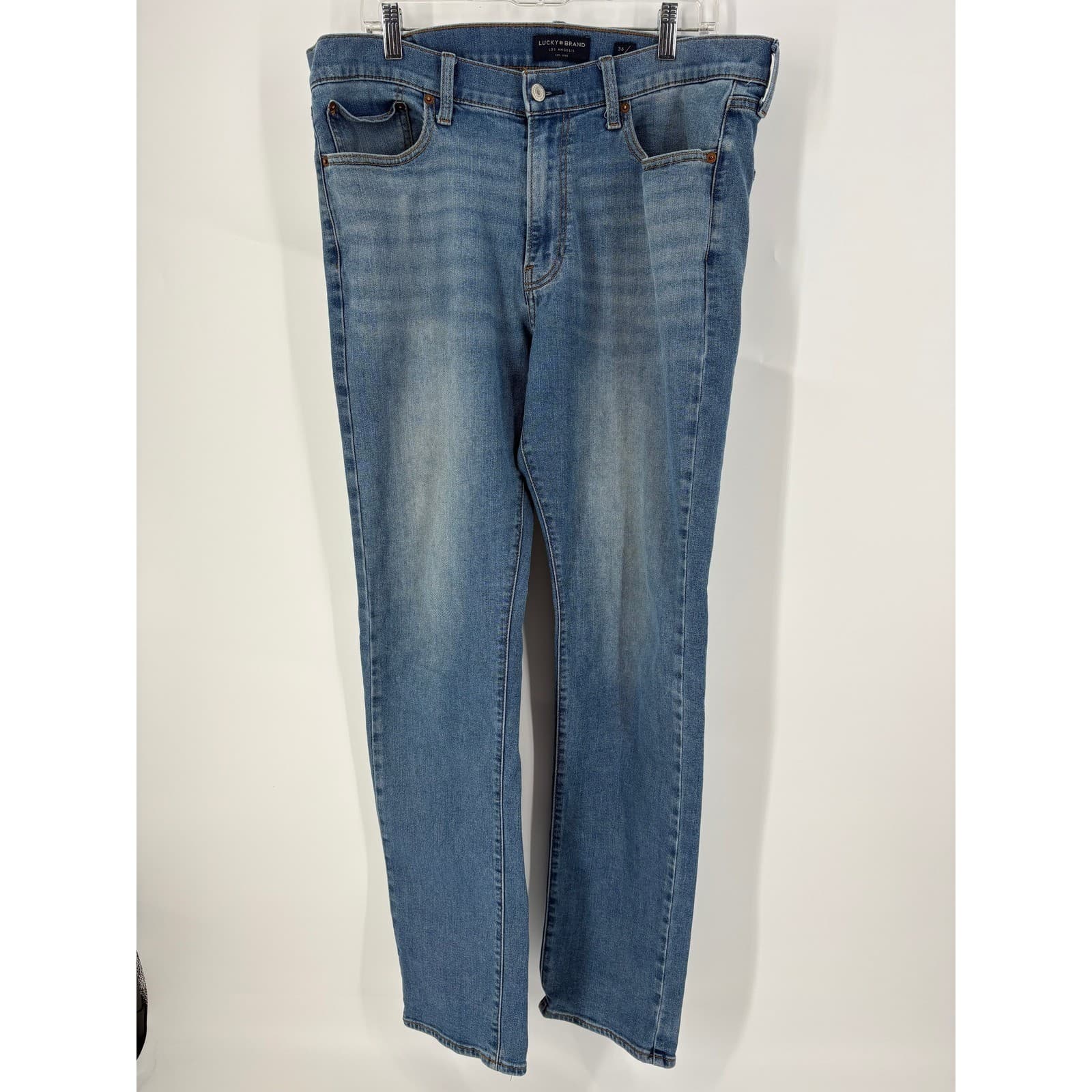 Lucky Brand 410 Athletic Slim Men's Jeans Medium Wash Size 36x33 - Thumbnail 2