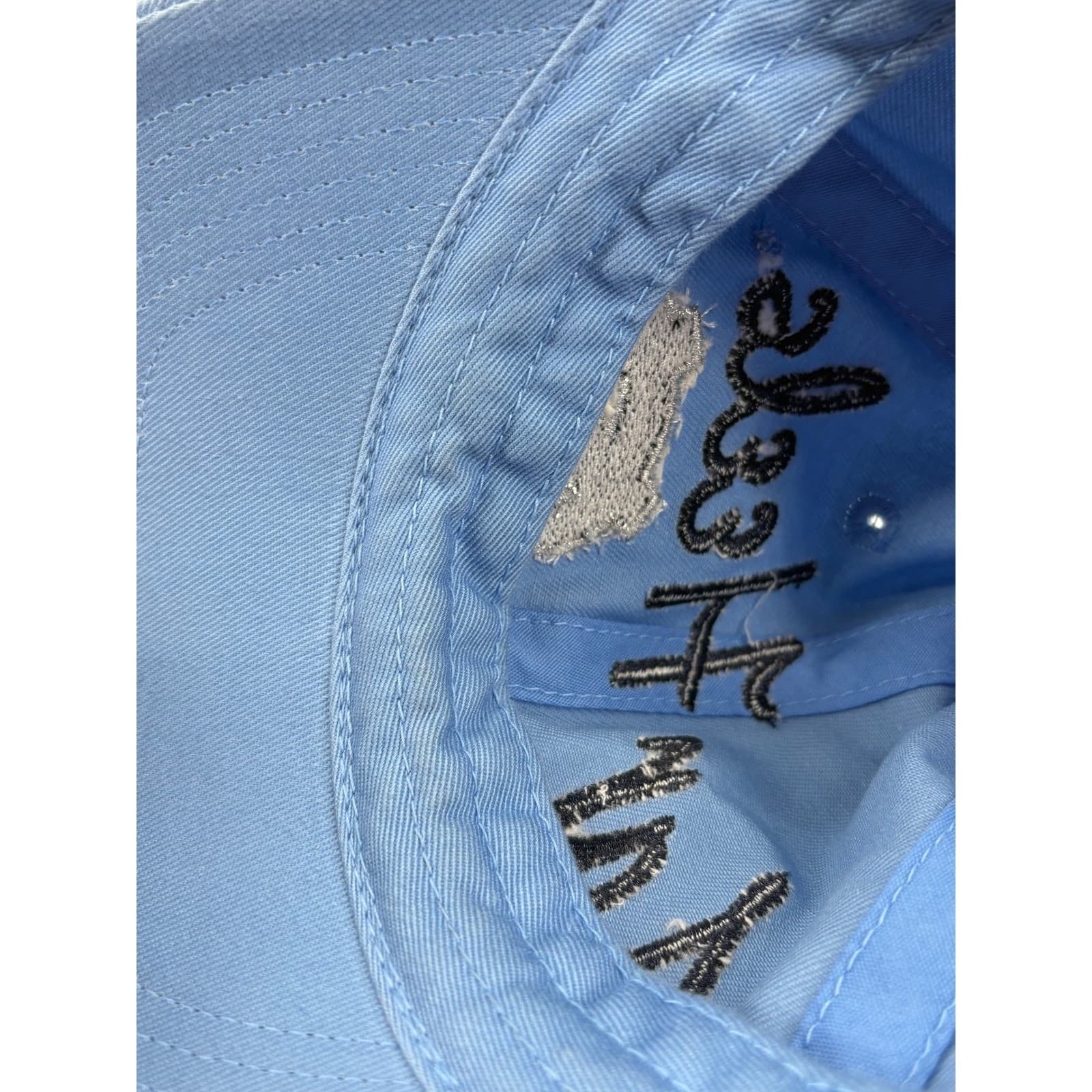 Captivating Headgear UNC Tar Heels Mens OSFM Hat Blue Script Logo Adjustable - Thumbnail 5