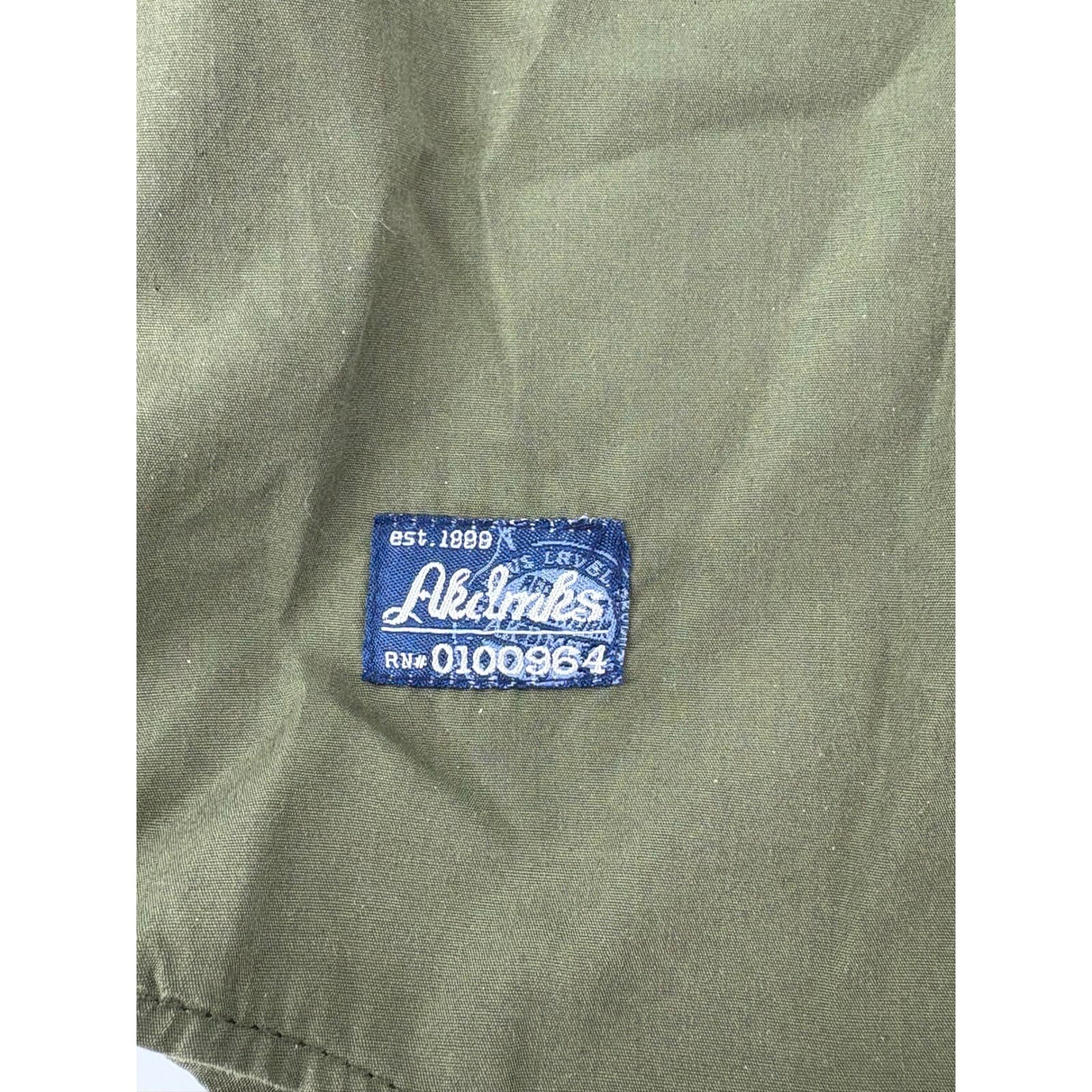 Akdmks Dry Goods Mens 3XL Olive Green Button Up Long Sleeve Shirt Jeanus Level - Thumbnail 5