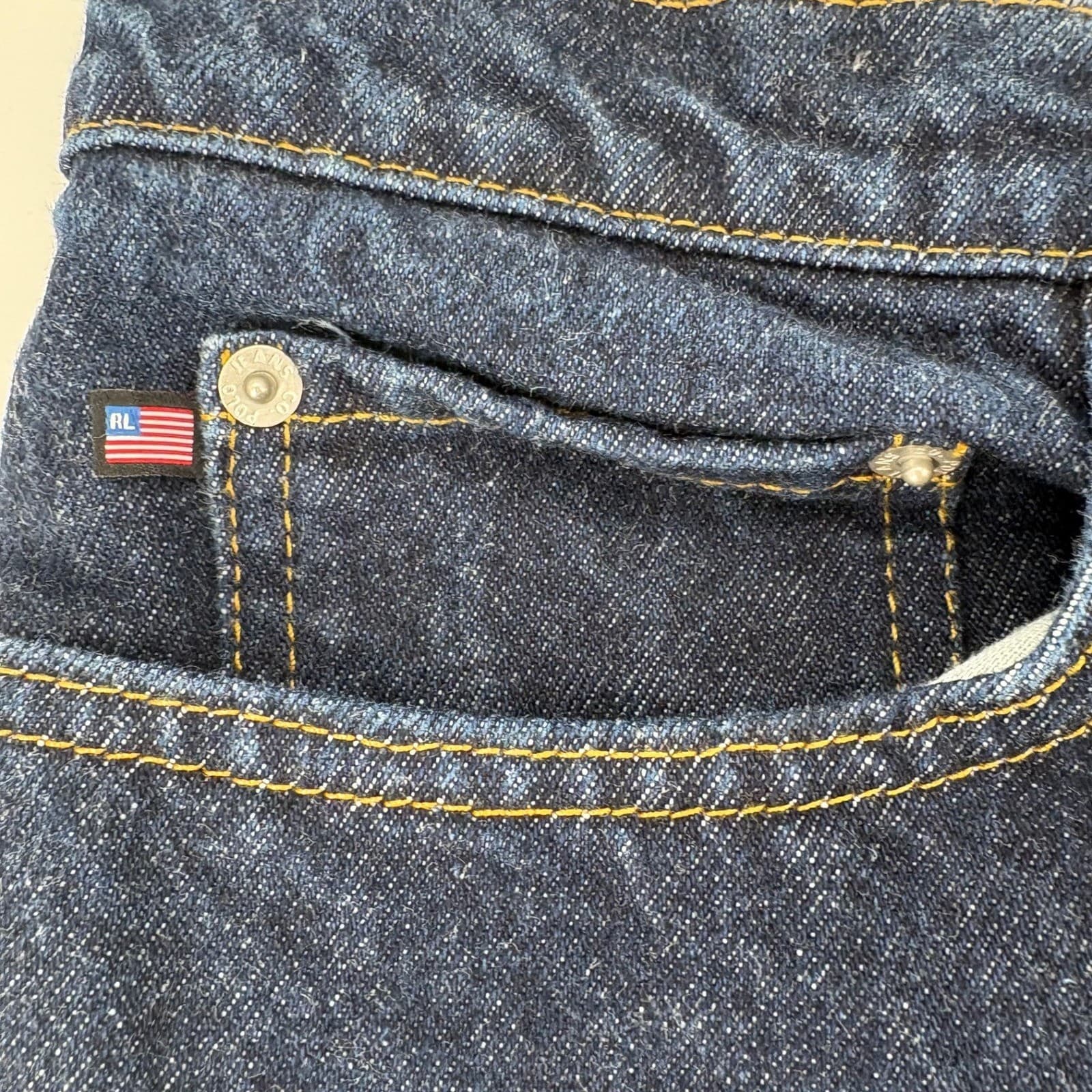Polo Ralph Lauren Jeans Company Mens Saturday Jean Dark Wash Cotton Size 10x29 - Thumbnail 7