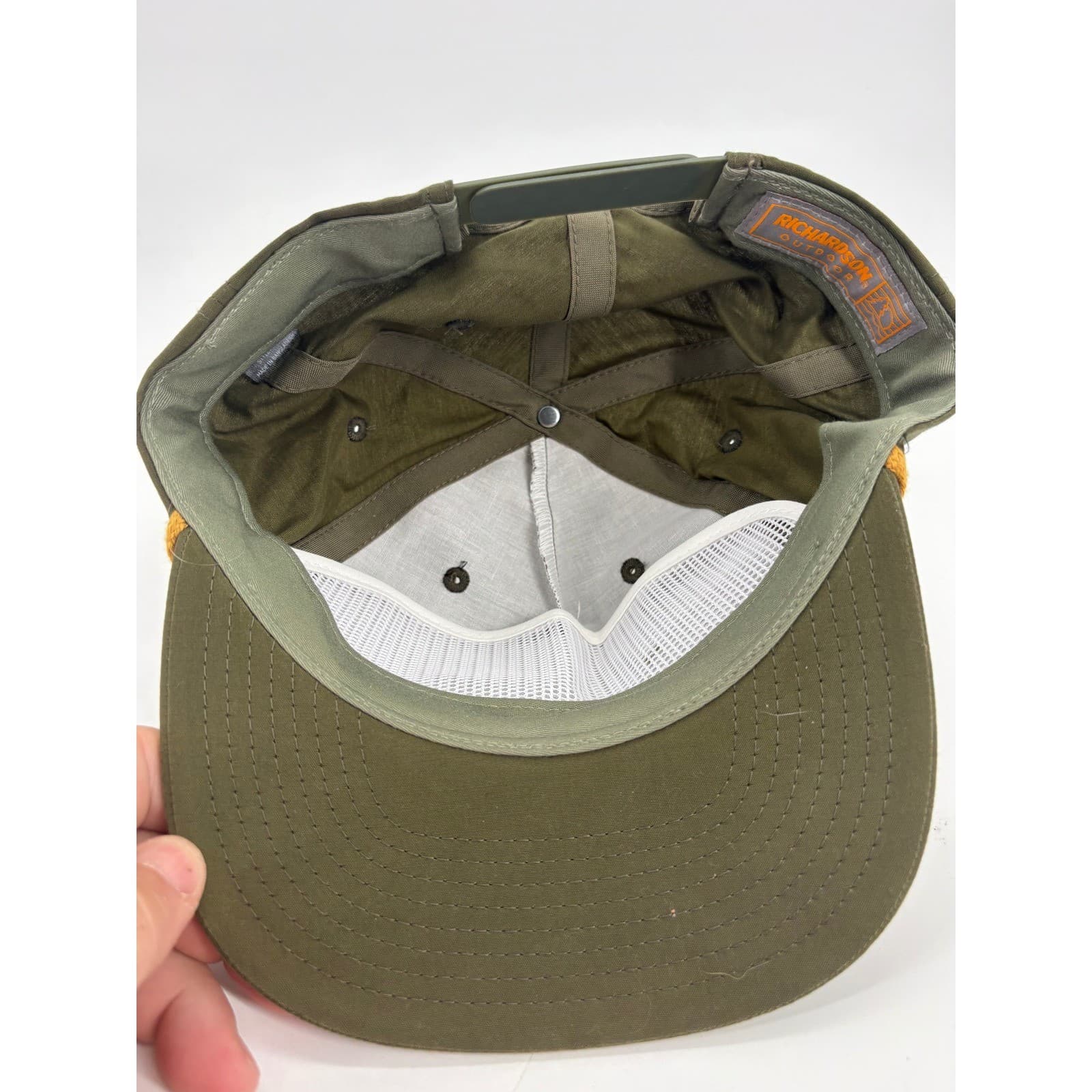 Richardson Hat Mens OSFM Snapback Olive Green R-Active UPF 50+ Rope Cap - Thumbnail 2