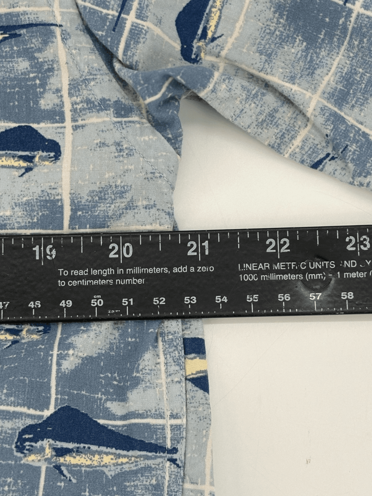 Puritan Men’s M Nautical Fish Print Button Up Shirt Marlin Fishing - Thumbnail 8