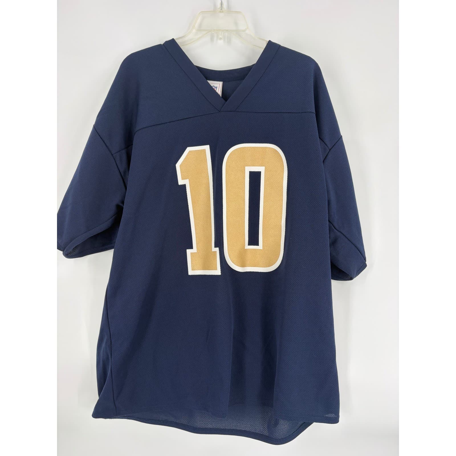 Marc Bulger St. Louis Rams NFL Football Jersey #10 Mens XL Gold Blue - Thumbnail 2