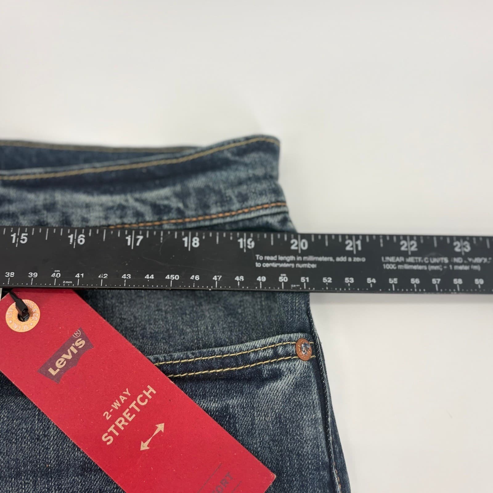 Levis 511 Slim Mens 40x32 Jeans Blue 2-Way Stretch Denim NWT - Thumbnail 3