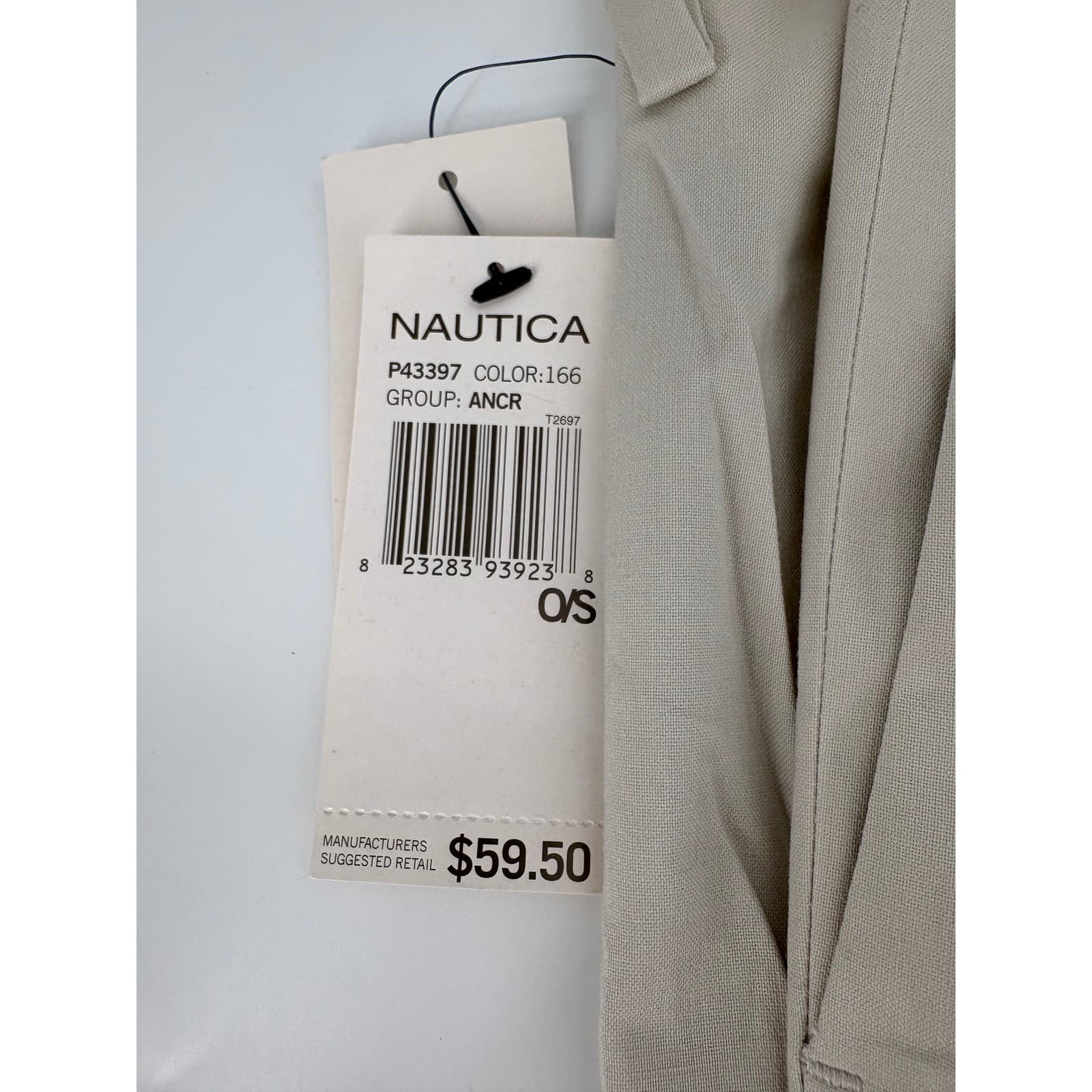 Nautica Rigger Mens 36x30 Dress Pants Beige Double Pleat P43397 Classic Fit NWT - Thumbnail 3