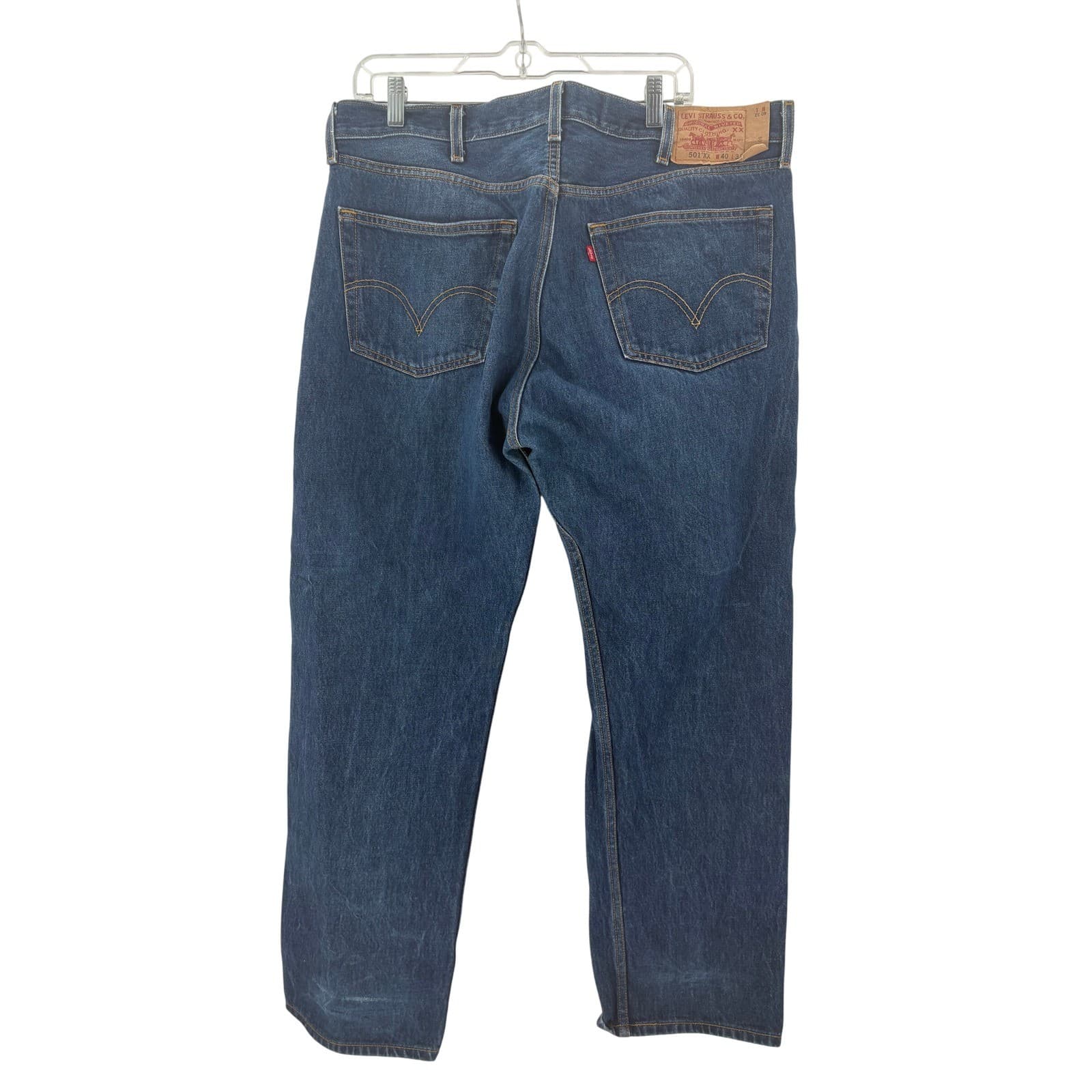 Levi's 501-xx Original Mens 40x32 Straight Leg Blue Denim Button Fly Jeans - Thumbnail 10