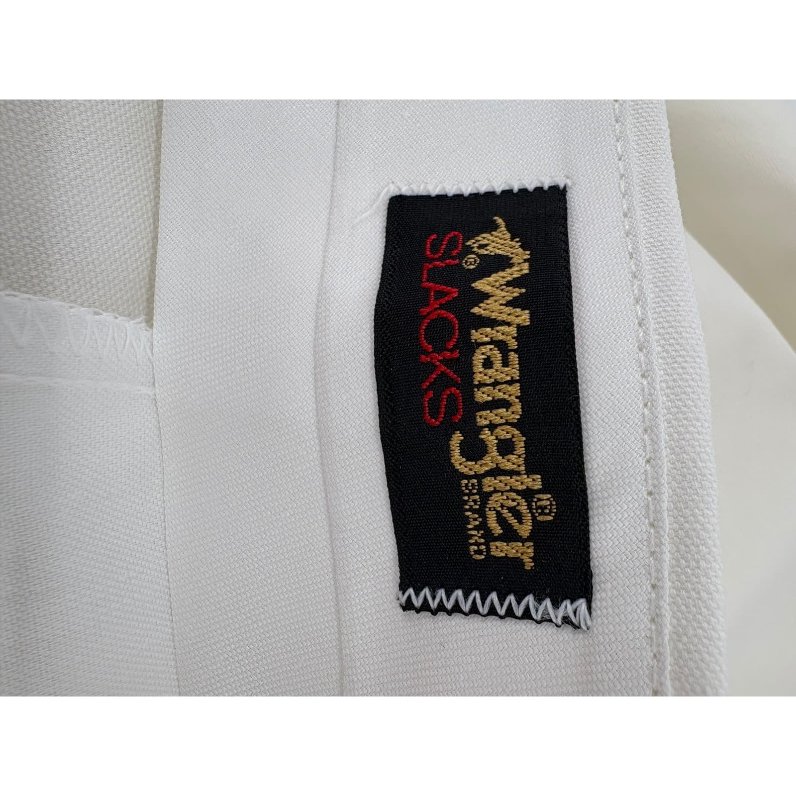 Wrangler Slacks Mens 38 M Pants White Vintage Made in USA 0417-03 SLKW-S9 NWT - Thumbnail 10