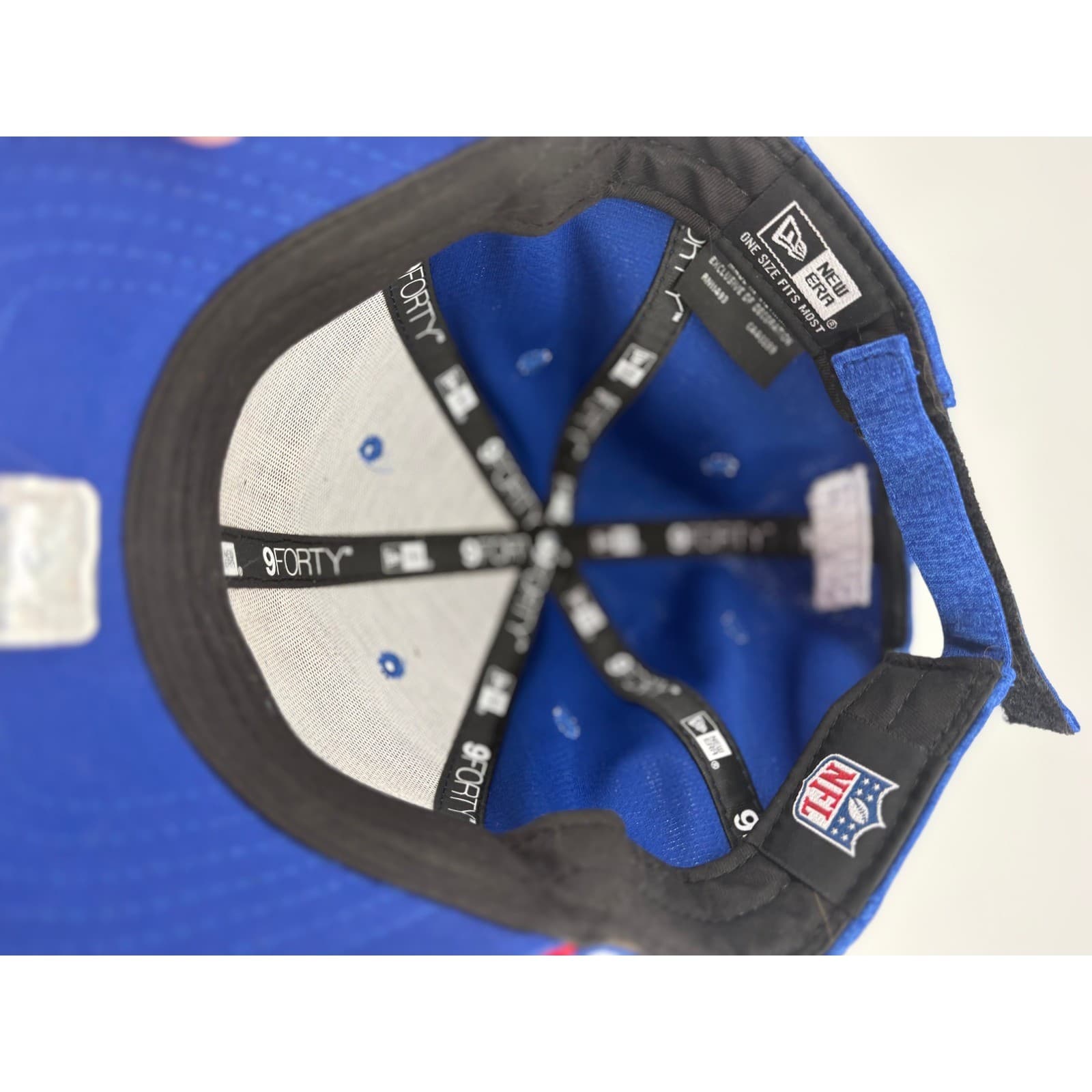 New Era Hat Mens OSFM 9FORTY NFL New York Giants Adjustable Hat Blue Sport Cap - Thumbnail 5