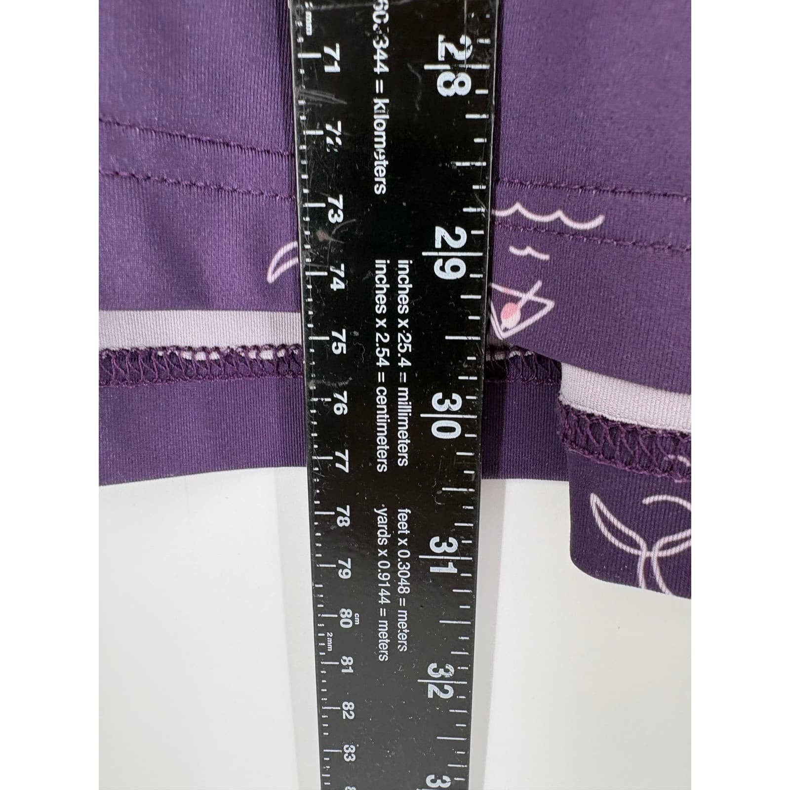 Straight Down Performance Golf Polo Shirt XXL Purple Martini Print Short Sleeve - Thumbnail 2