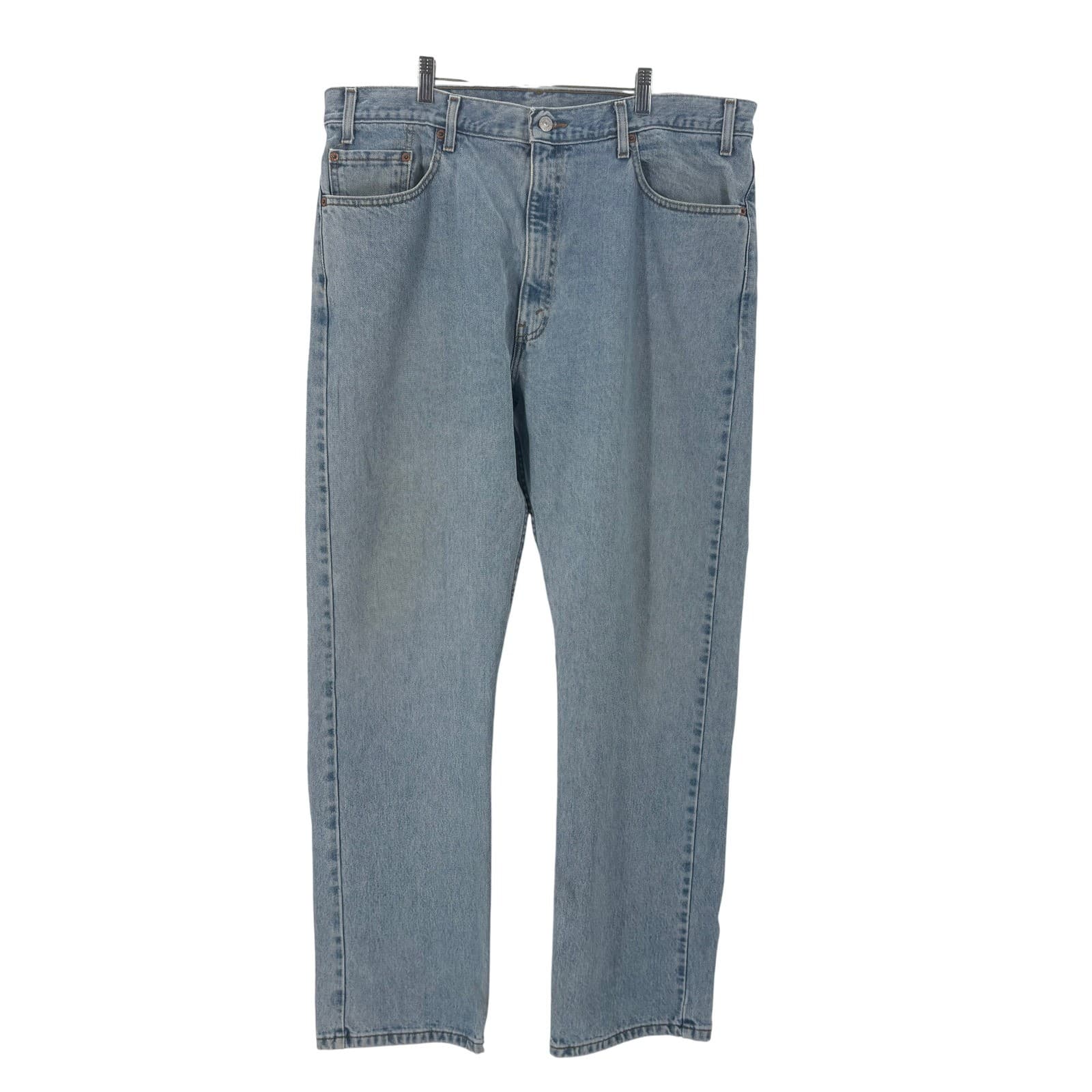 Levi's 505 Mens 40 x 32 Regular Fit Straight Leg Jeans Light Wash Vintage Y2K - Thumbnail 9