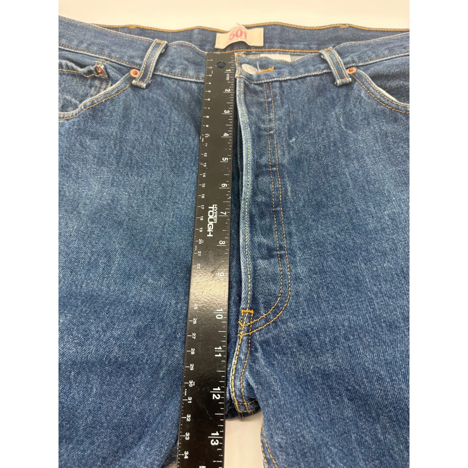 Levi's 501-xx Original Mens 40x32 Straight Leg Blue Denim Button Fly Jeans - Thumbnail 7