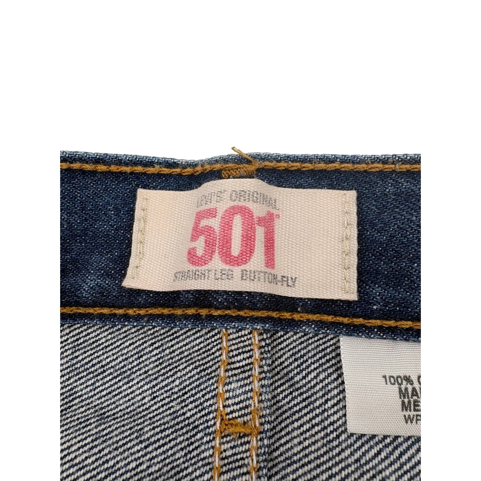 Levi's 501-xx Original Mens 40x32 Straight Leg Blue Denim Button Fly Jeans - Thumbnail 3