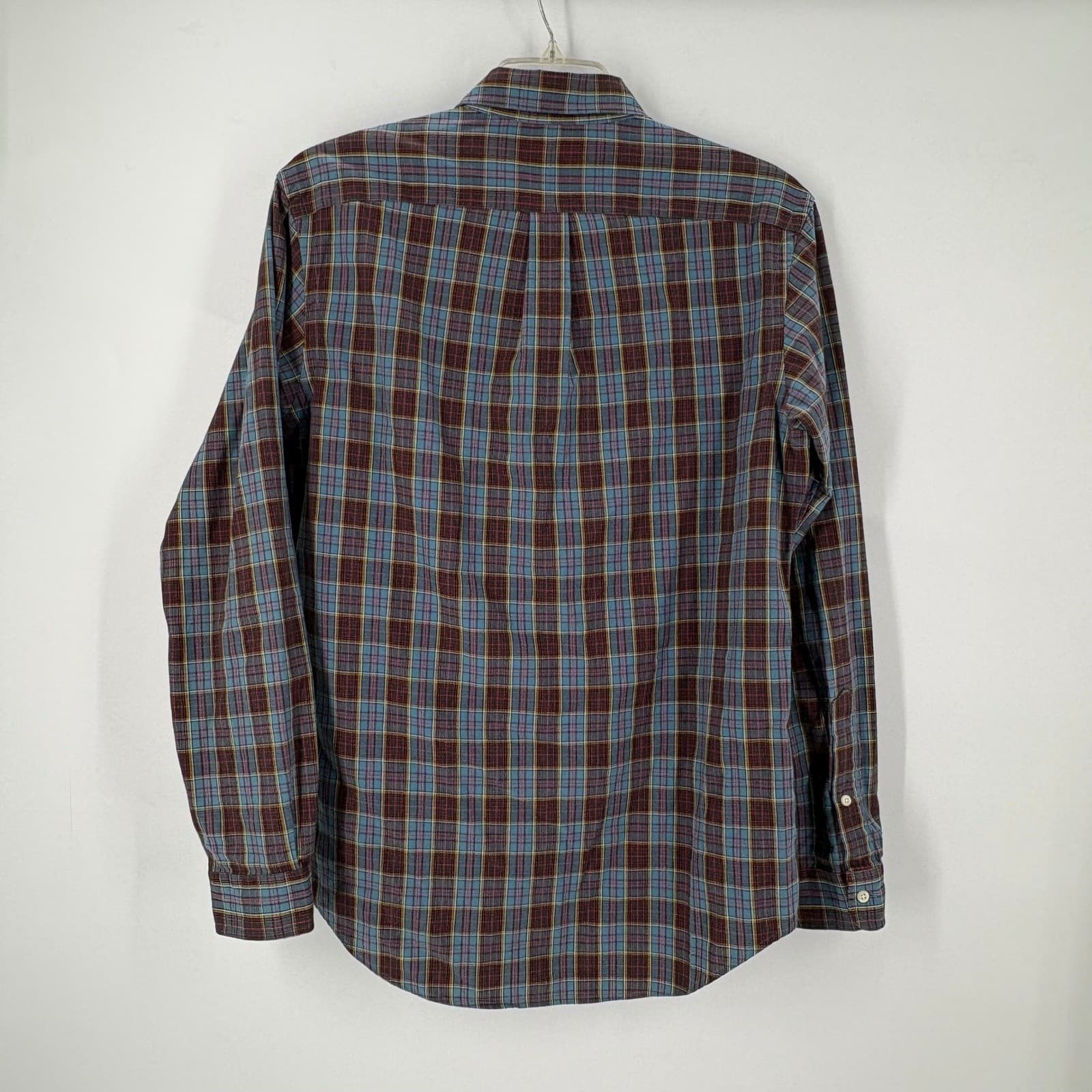 Ralph Lauren Mens Button Down Long Sleeve Plaid Shirt M Blue Red Green Yellow - Thumbnail 4
