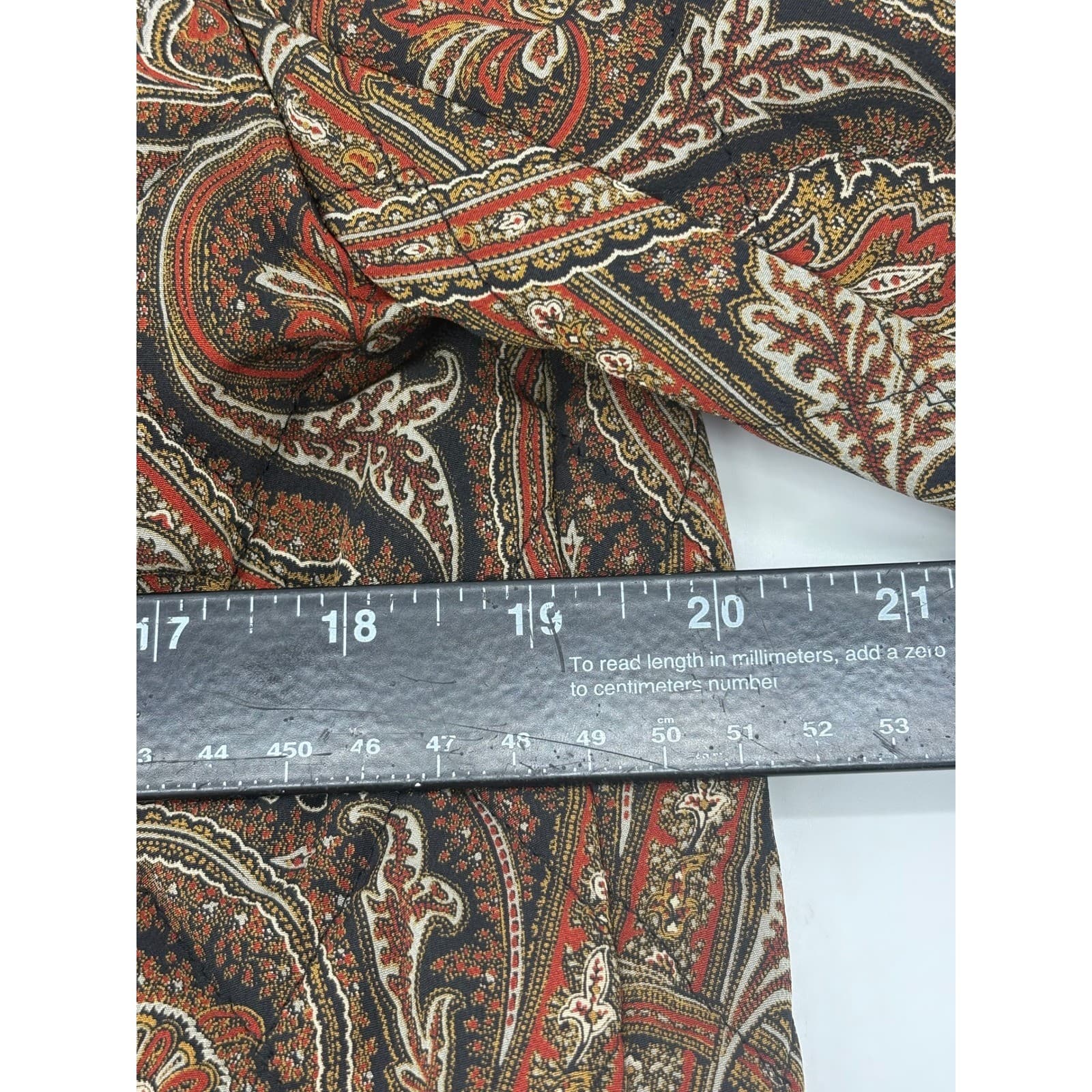 Testa Di Moda Jacket Womens XL Quilted Paisley Brown Gold Button Blazer Vintage - Thumbnail 4