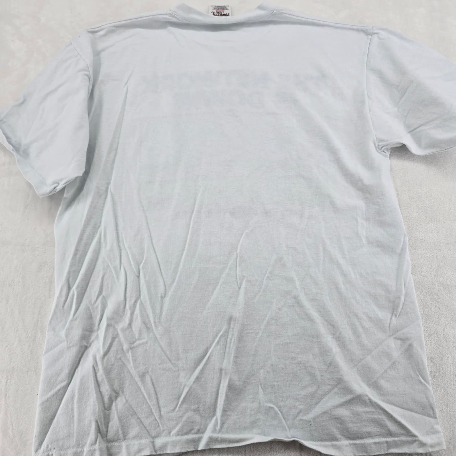 PowerPro Oneita Dilbert Mens XL T-Shirt White The Network Is Down Dogbert Comic - Thumbnail 5