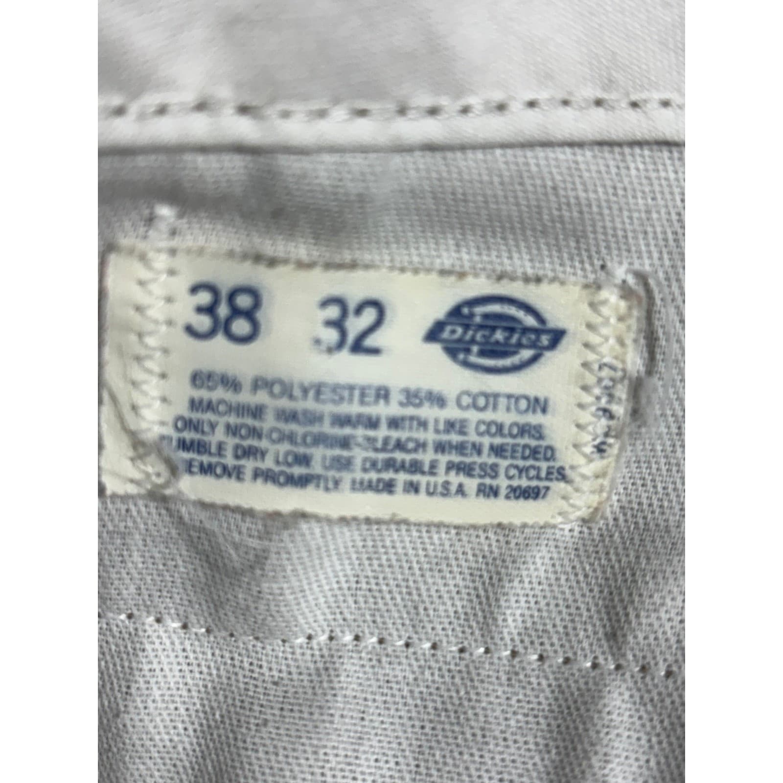 Dickies Mens Beige Work Pants 38x32 Cotton Blend Casual Trousers - Thumbnail 2