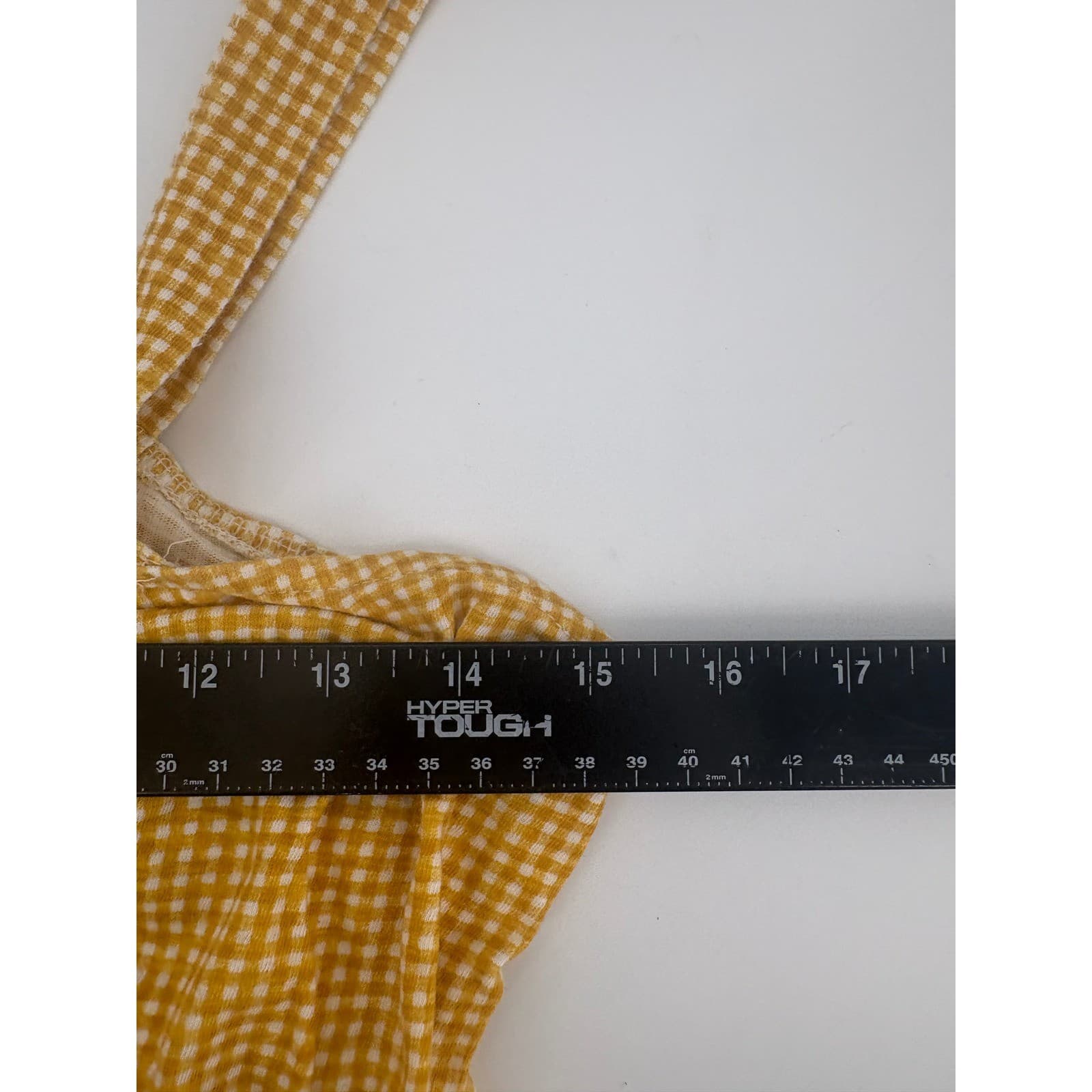 American Eagle Outfitters Mustard Yellow Gingham Tie Front Crop Top Tank Size L - Thumbnail 3