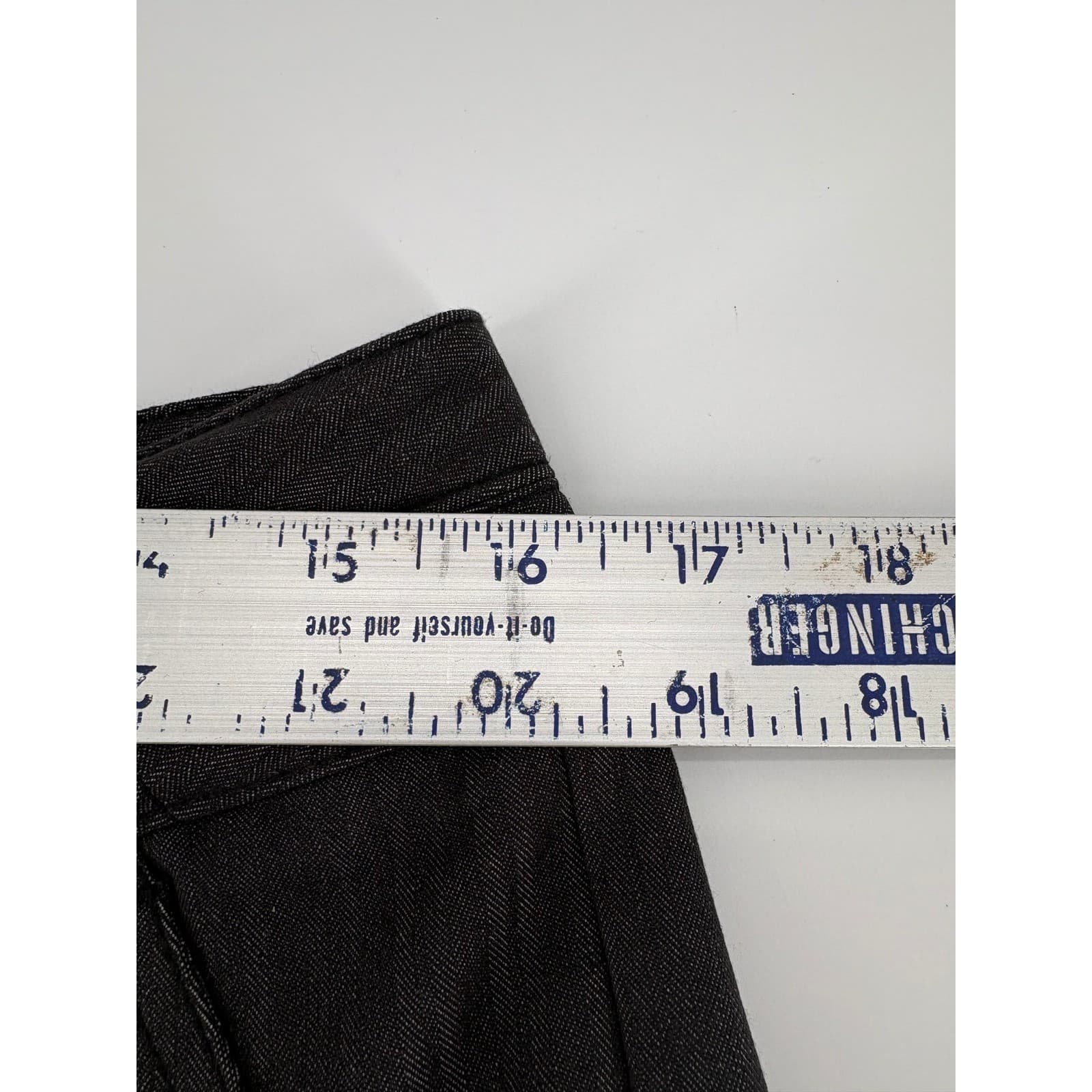 New Directions Petite Gray Herringbone Dress Pants Career Work 12P - Thumbnail 3