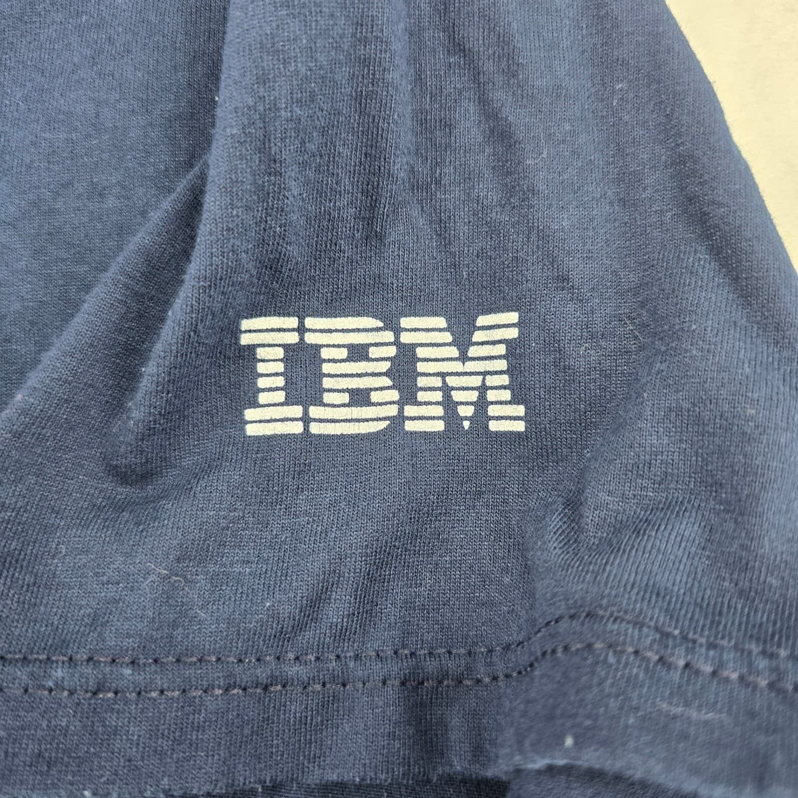 Jerzees T-Shirt Mens Large Tee Navy IBM RAMAC Tools The Right Fit Vintage Promo - Thumbnail 2