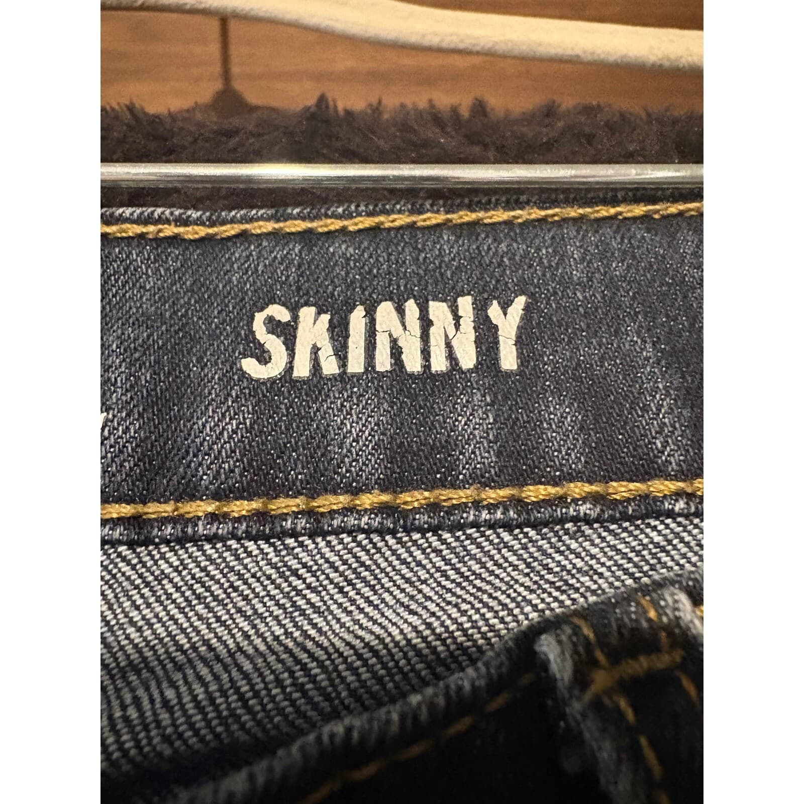 Signature Levi Strauss Skinny Jeans Dark Wash Denim Mens Size 32x32 - Thumbnail 3