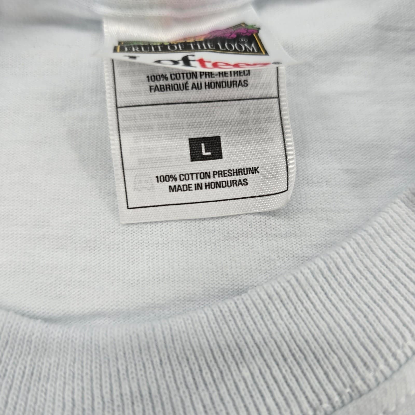 Fruit of the Loom T Shirt Mens L Tee Light Blue Union Camp The Bag Savannah GA - Thumbnail 3