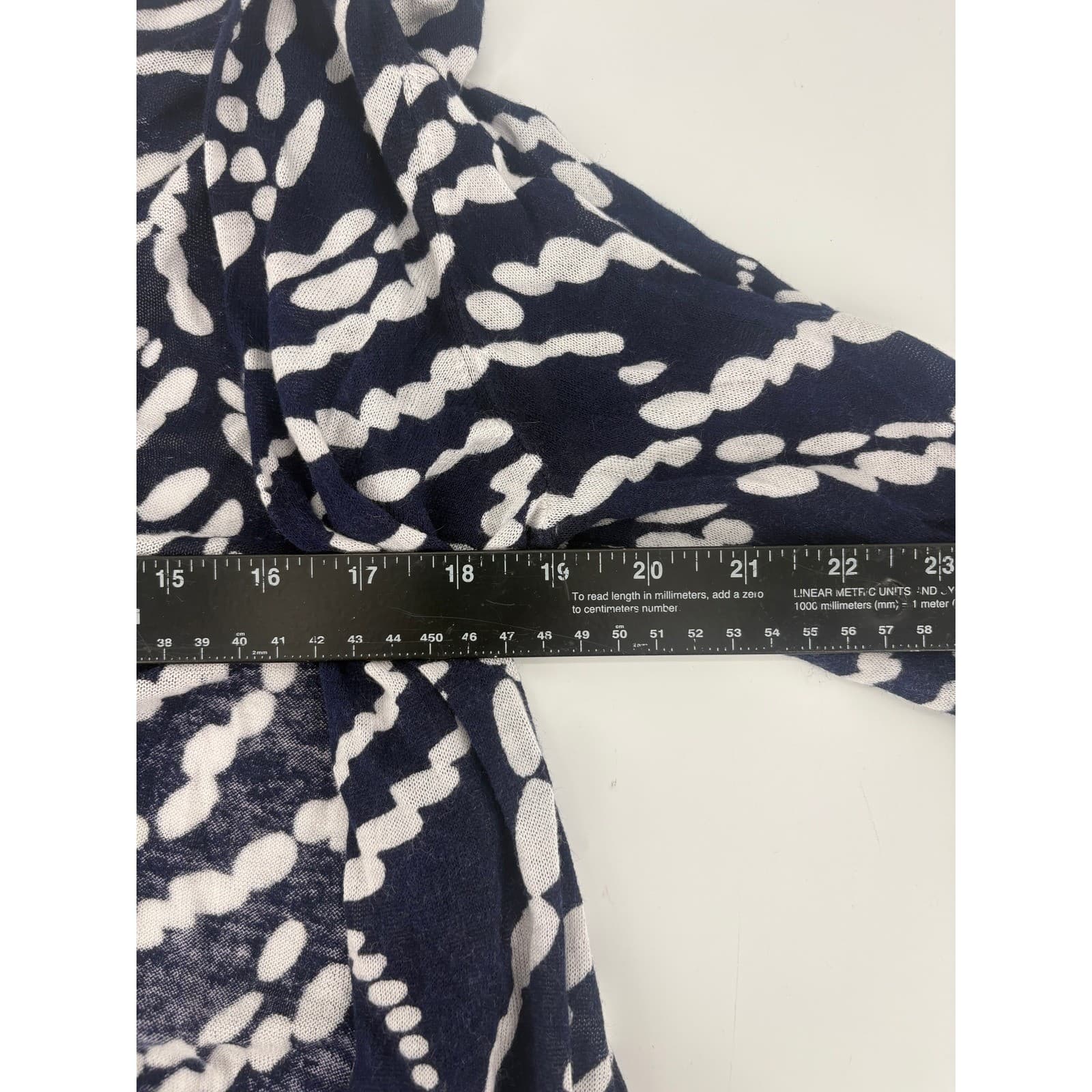 Chicos 3 Black White Abstract Print Knit Long Sleeve Cardigan Sweater Women - Thumbnail 4