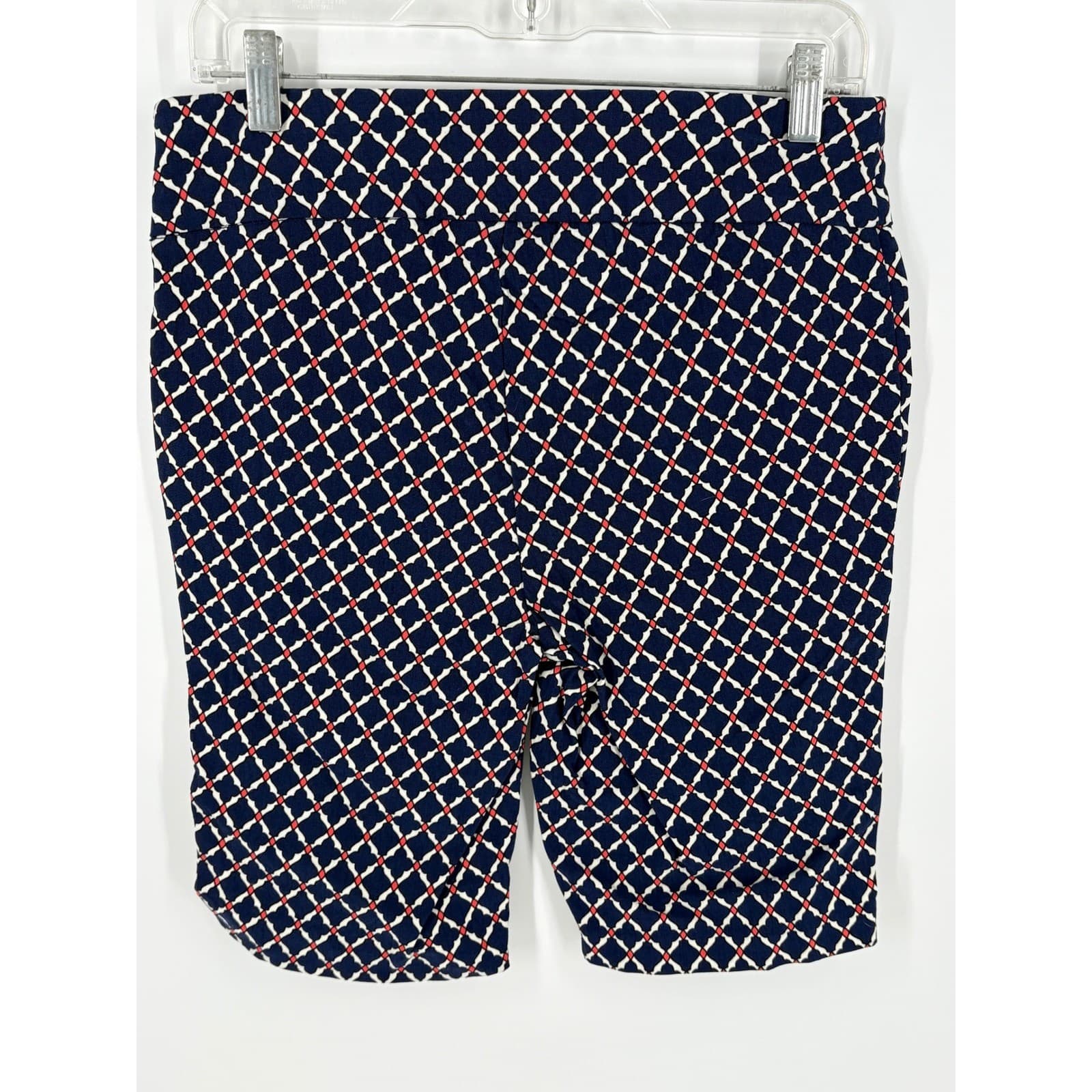Rafaella Comfort Women's Shorts Size 8 Navy Blue White Red Geometric * - Thumbnail 2