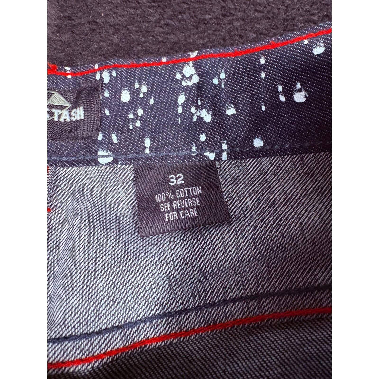 Diamond Stash Jeans 23 Jordan Graphic Print Denim Pants Red Bulls Racing Style - Thumbnail 3