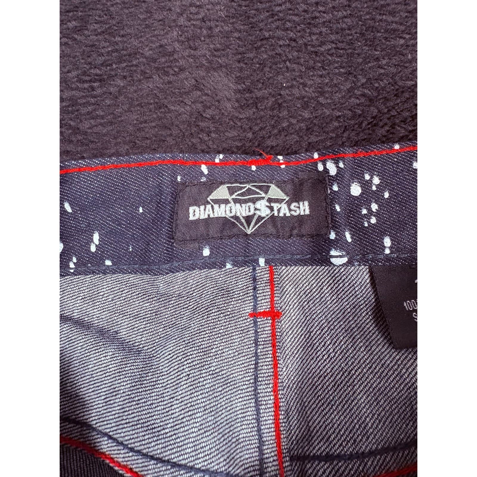 Diamond Stash Jeans 23 Jordan Graphic Print Denim Pants Red Bulls Racing Style - Thumbnail 2