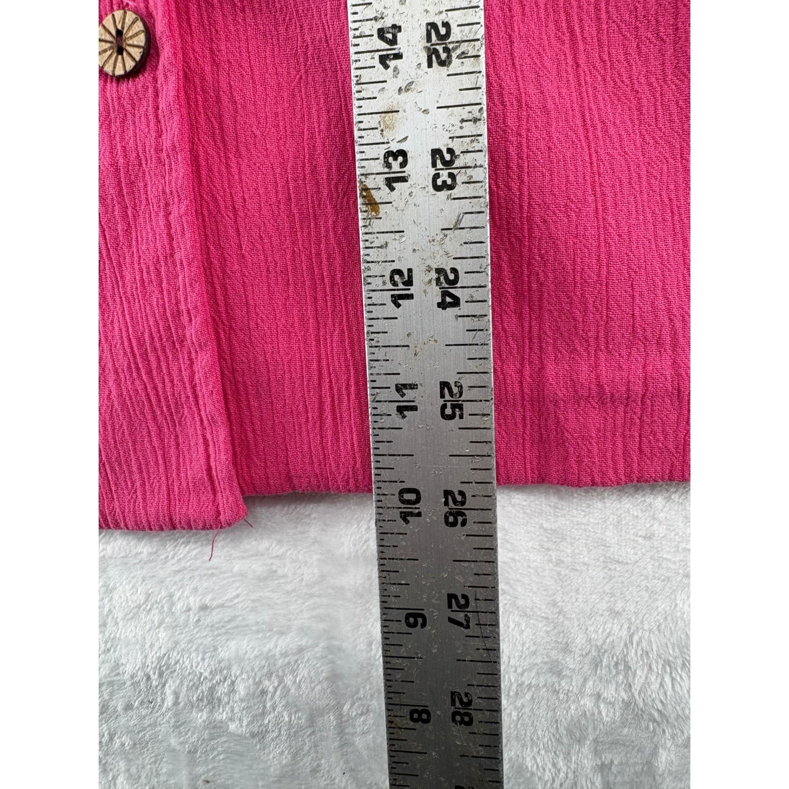 Drapers & Damons Button Up Womens PXL Shirts Pink Blue Teal Lot 3 Gauze Pockets - Thumbnail 6