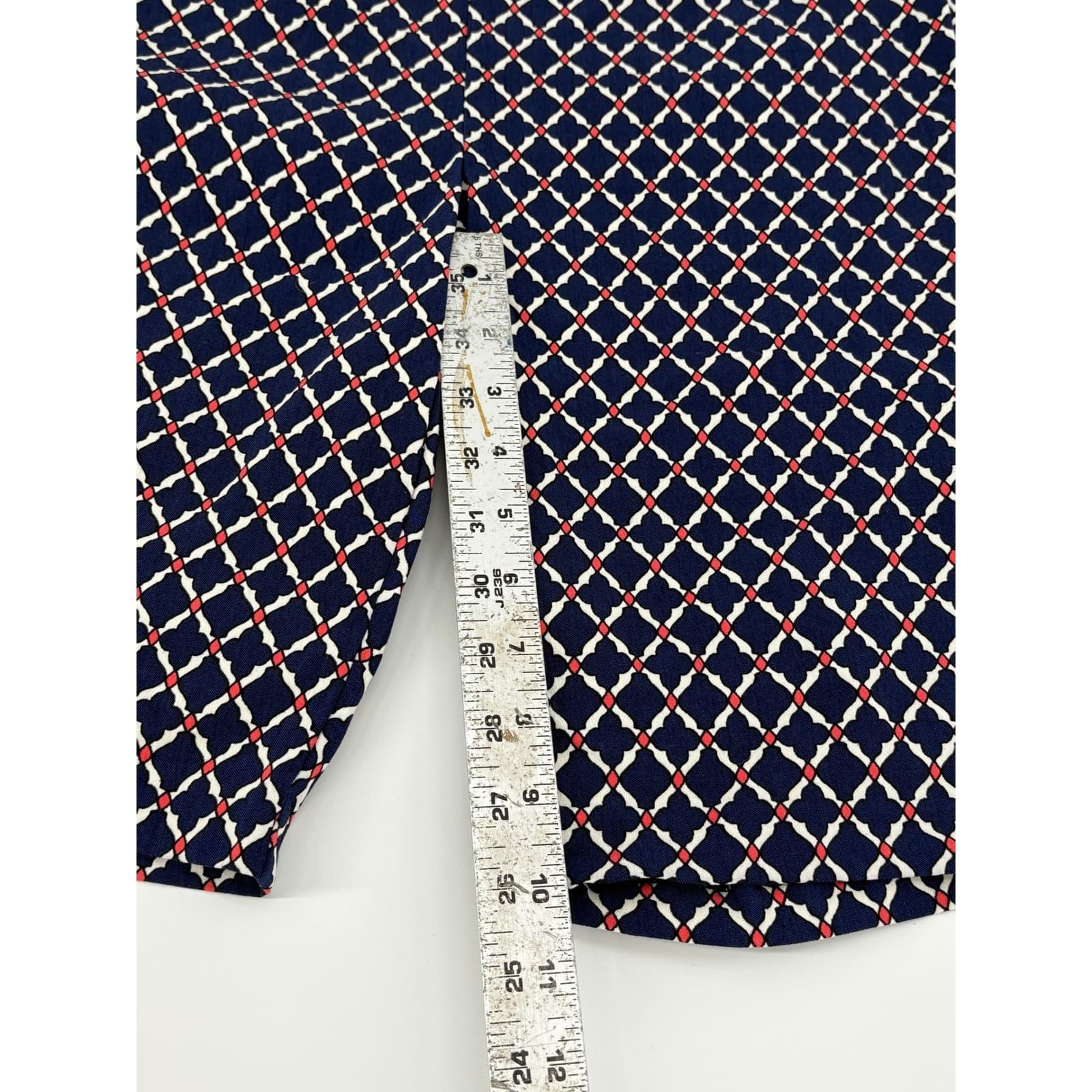 Rafaella Comfort Women's Shorts Size 8 Navy Blue White Red Geometric * - Thumbnail 7