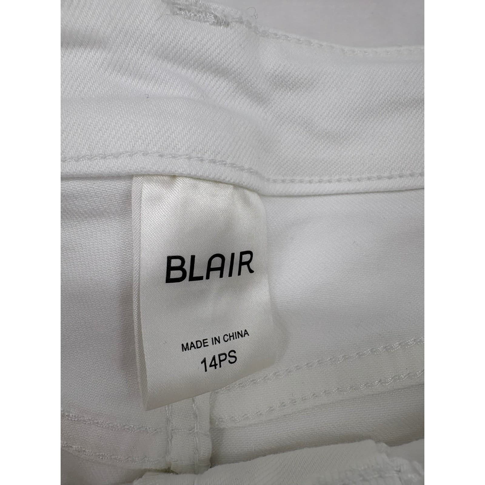Blair Jeans Womens 14PS Straight Leg White Gray Bundle Lot 3 Pairs Denim Pants - Thumbnail 3