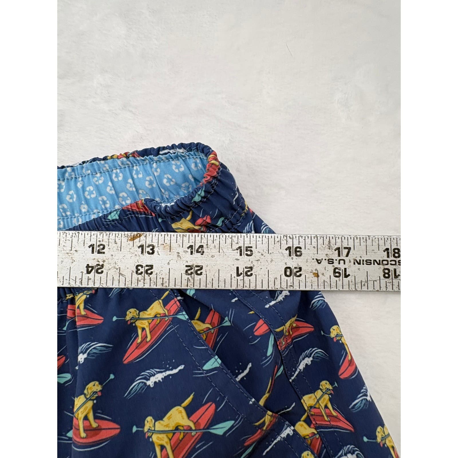 Skiff Dogs Swim Trunks Mens M Shorts Green Tiki Cocktail Pedigree Litter - Thumbnail 14