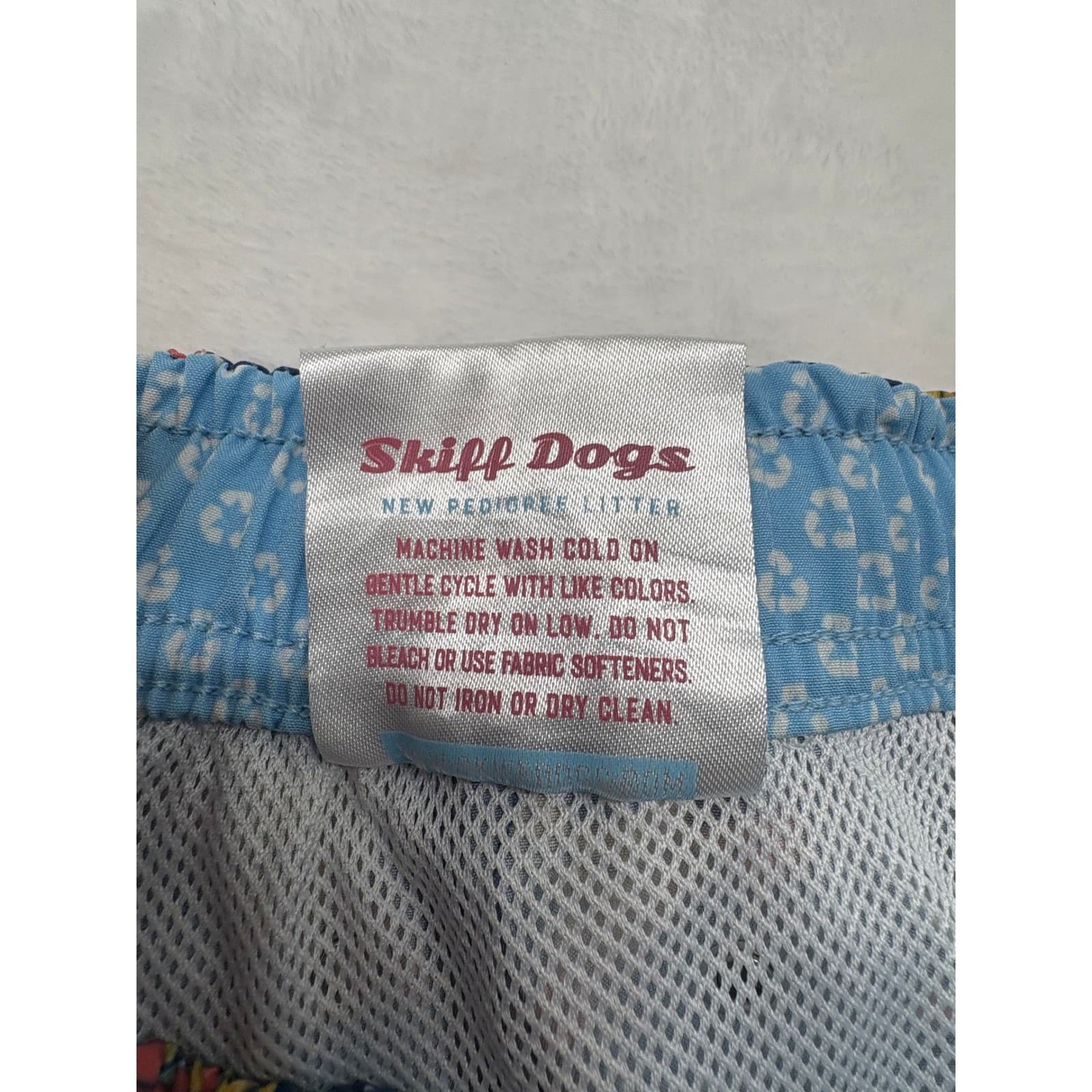 Skiff Dogs Swim Trunks Mens M Shorts Green Tiki Cocktail Pedigree Litter - Thumbnail 12