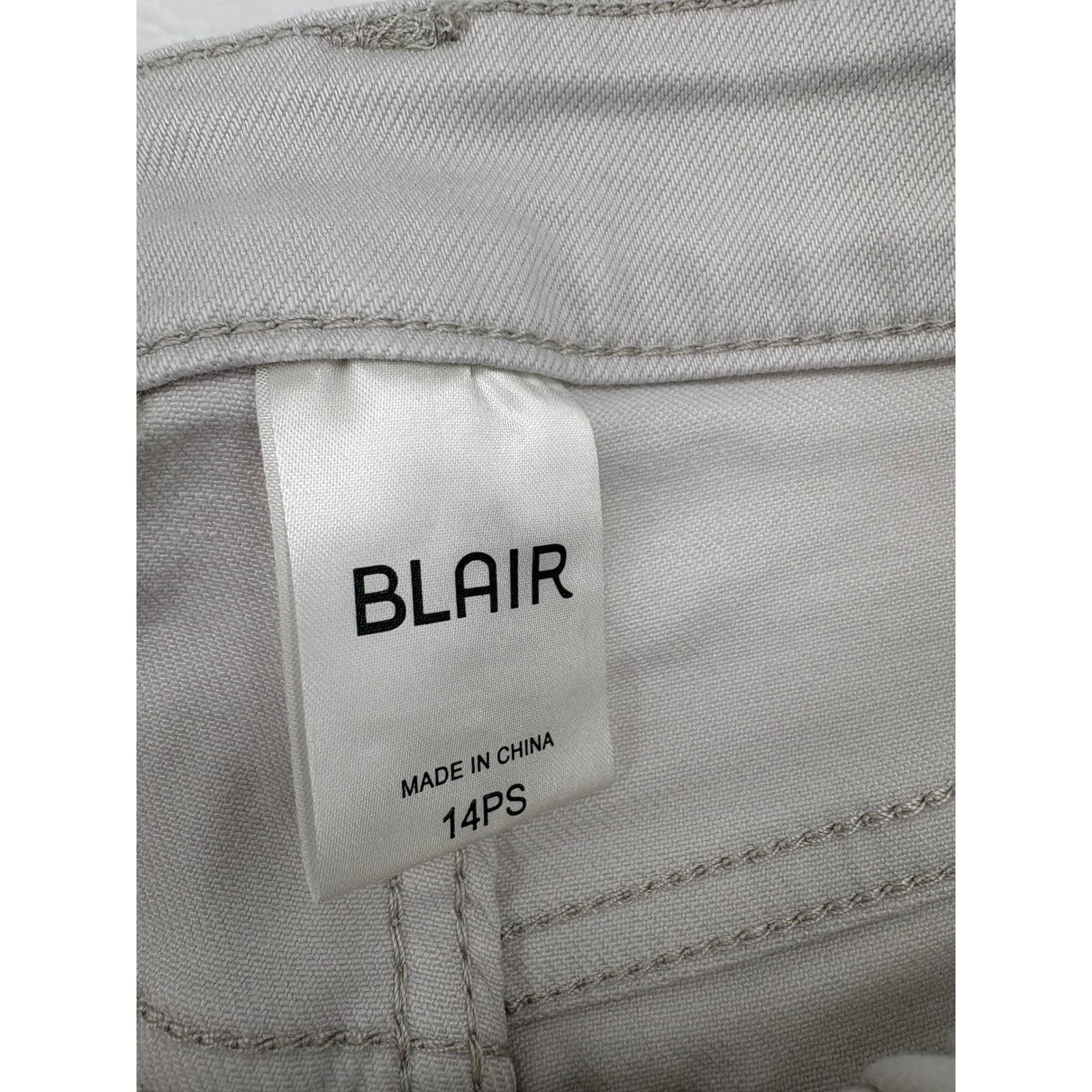 Blair Jeans Womens 14PS Straight Leg White Gray Bundle Lot 3 Pairs Denim Pants - Thumbnail 4