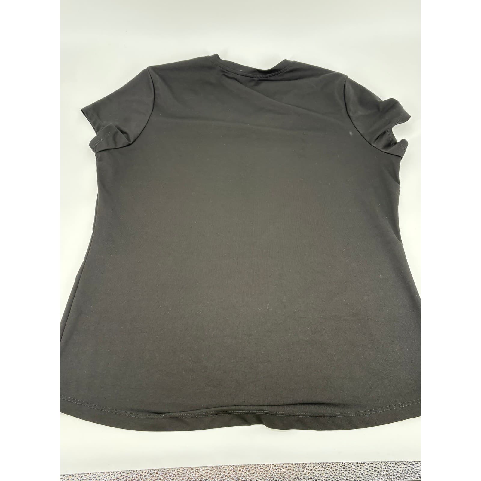 Danskin Now Womens Black V-Neck Athletic Top Plus Size 2XL Short Sleeve * - Thumbnail 6