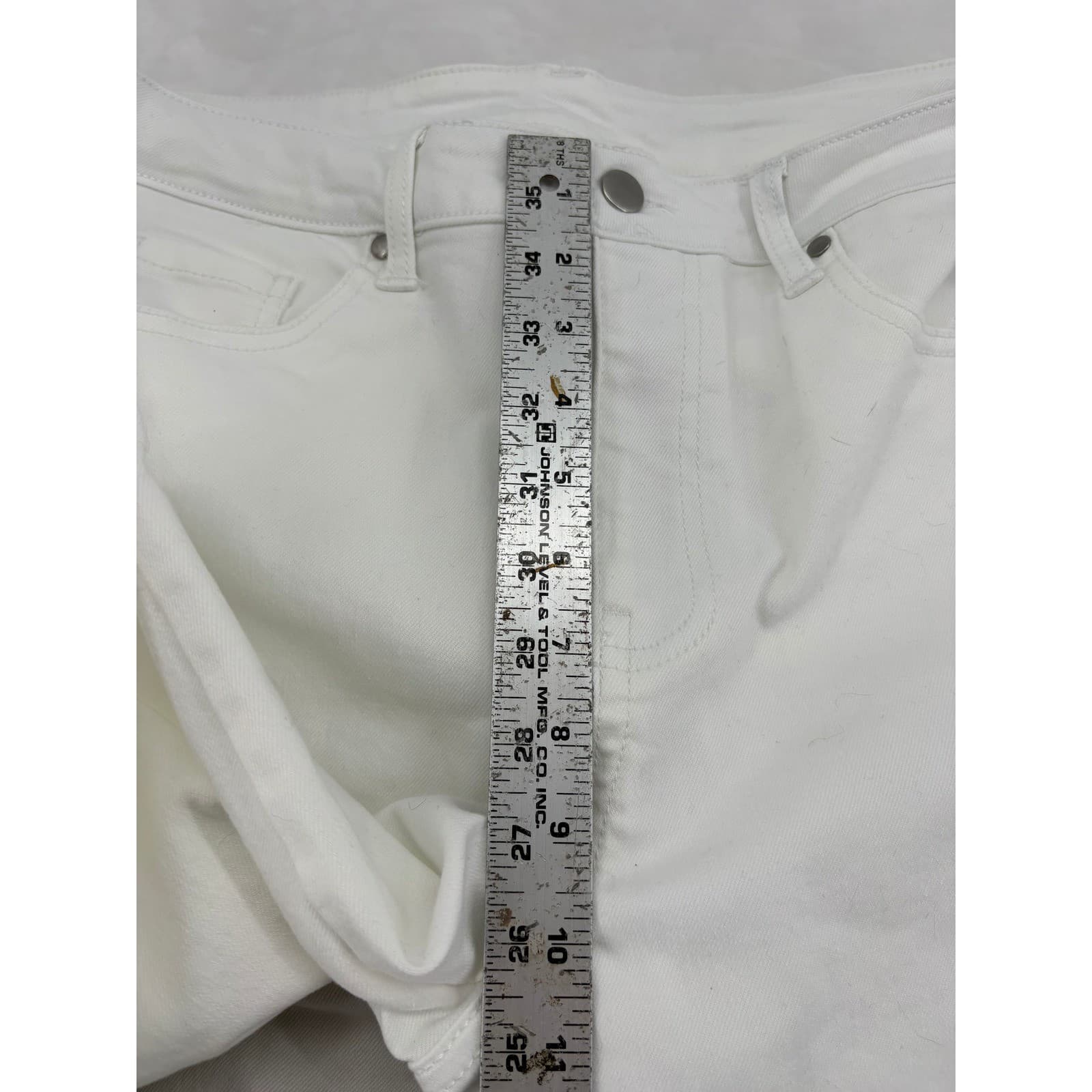 Blair Jeans Womens 14PS Straight Leg White Gray Bundle Lot 3 Pairs Denim Pants - Thumbnail 10