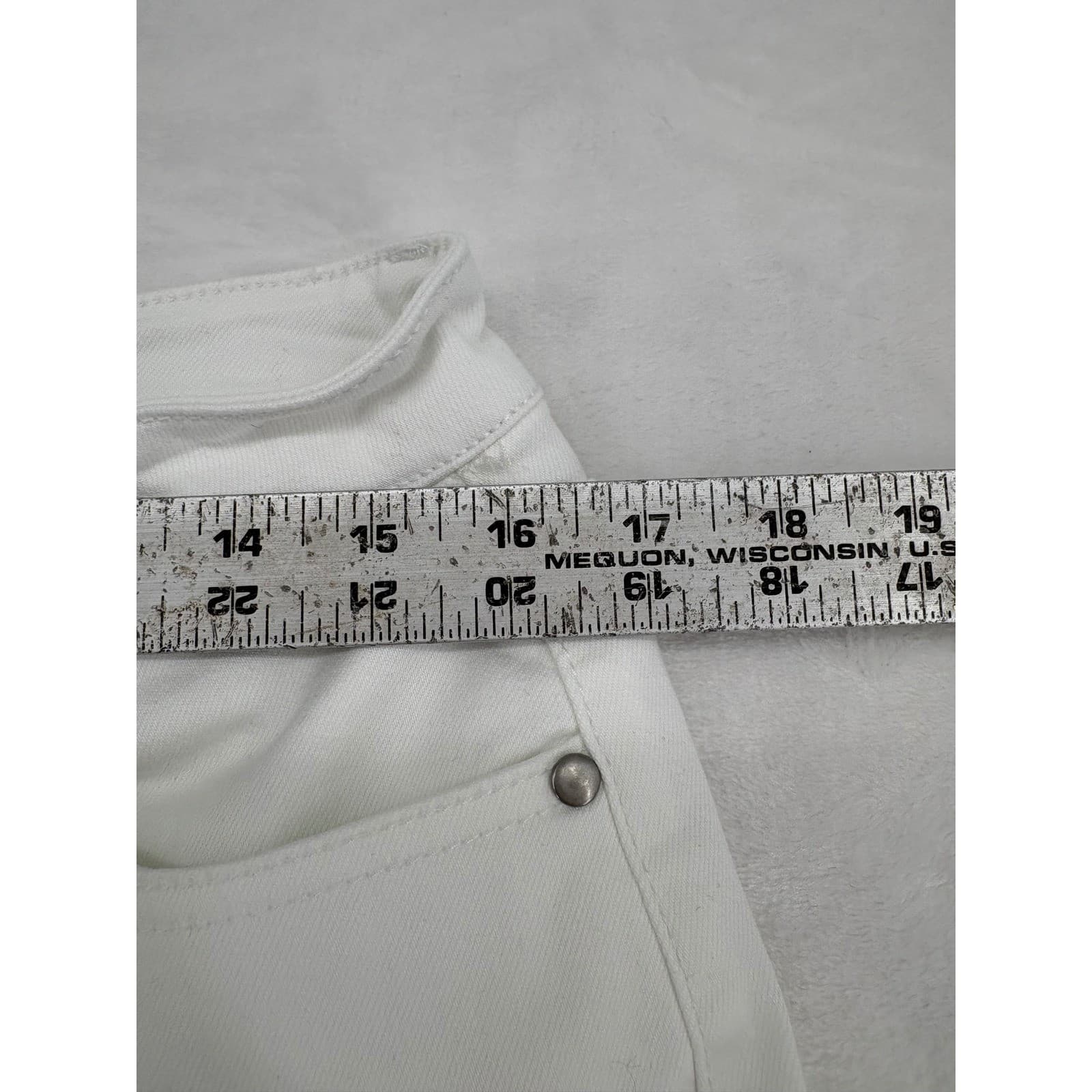 Blair Jeans Womens 14PS Straight Leg White Gray Bundle Lot 3 Pairs Denim Pants - Thumbnail 6