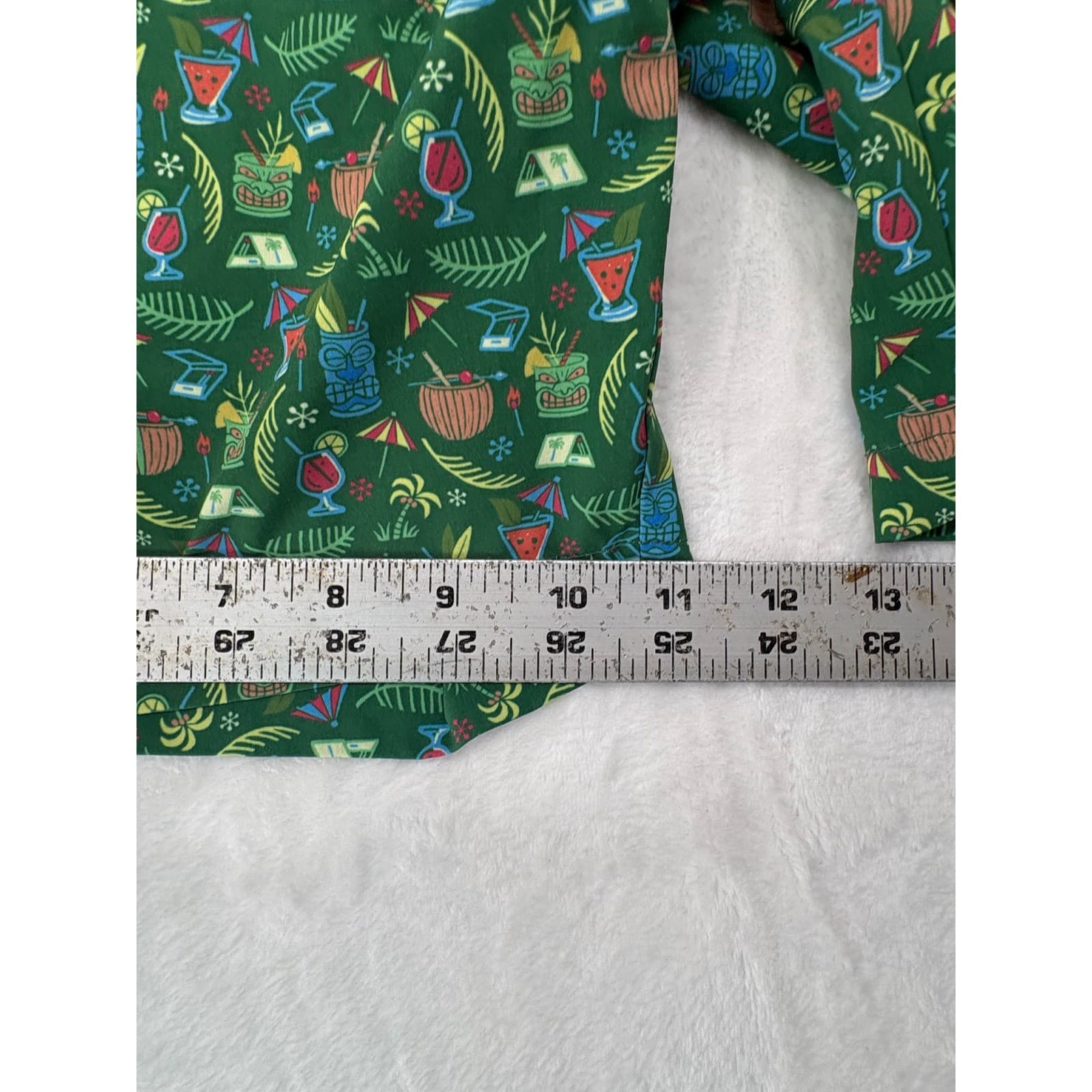 Skiff Dogs Swim Trunks Mens M Shorts Green Tiki Cocktail Pedigree Litter - Thumbnail 8