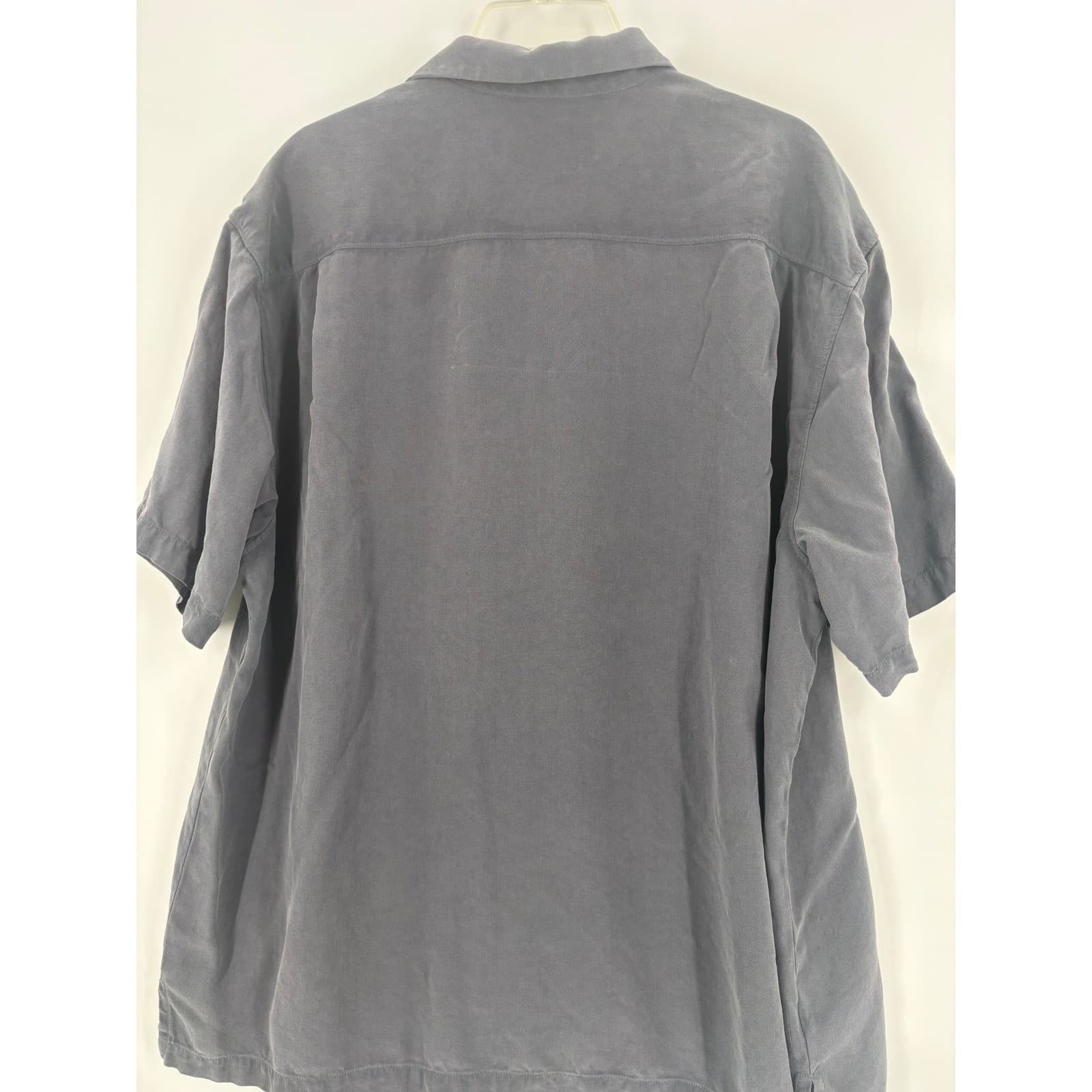 Tommy Bahama Silk Original Fit Button Up Short Sleeve Shirt Mens XXL - Thumbnail 2