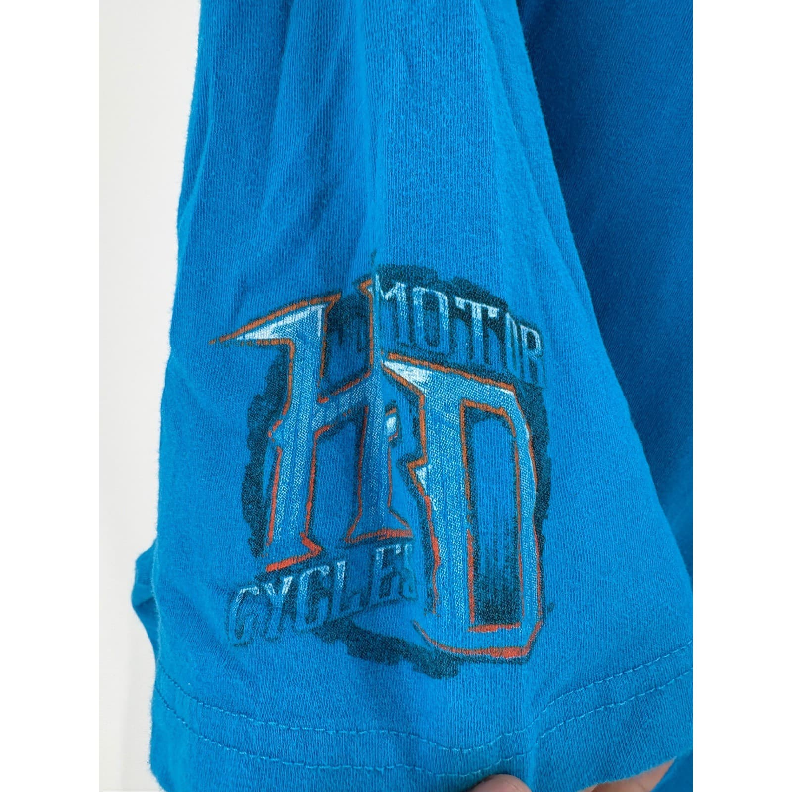 Harley Davidson T Shirt Men's XX Large Blue Cox Double Eagle Pinehurst NC Tee - Thumbnail 4